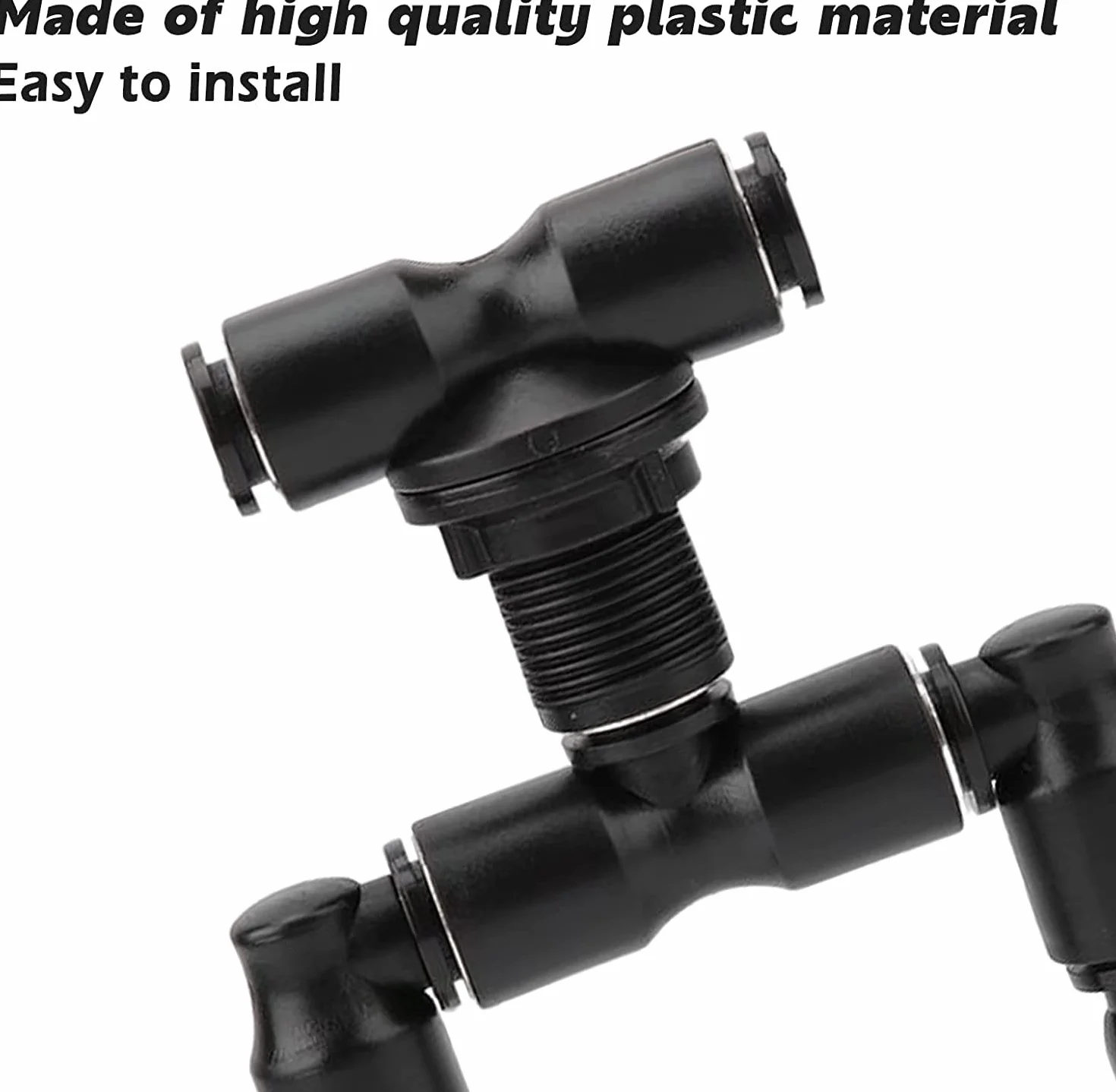 Zerodis Reptiles Buse de Terrarium, Fogger Mist Sprinkler 360° réglable Double tête pour Système d'Aquarium Connect 1/4'' Tub