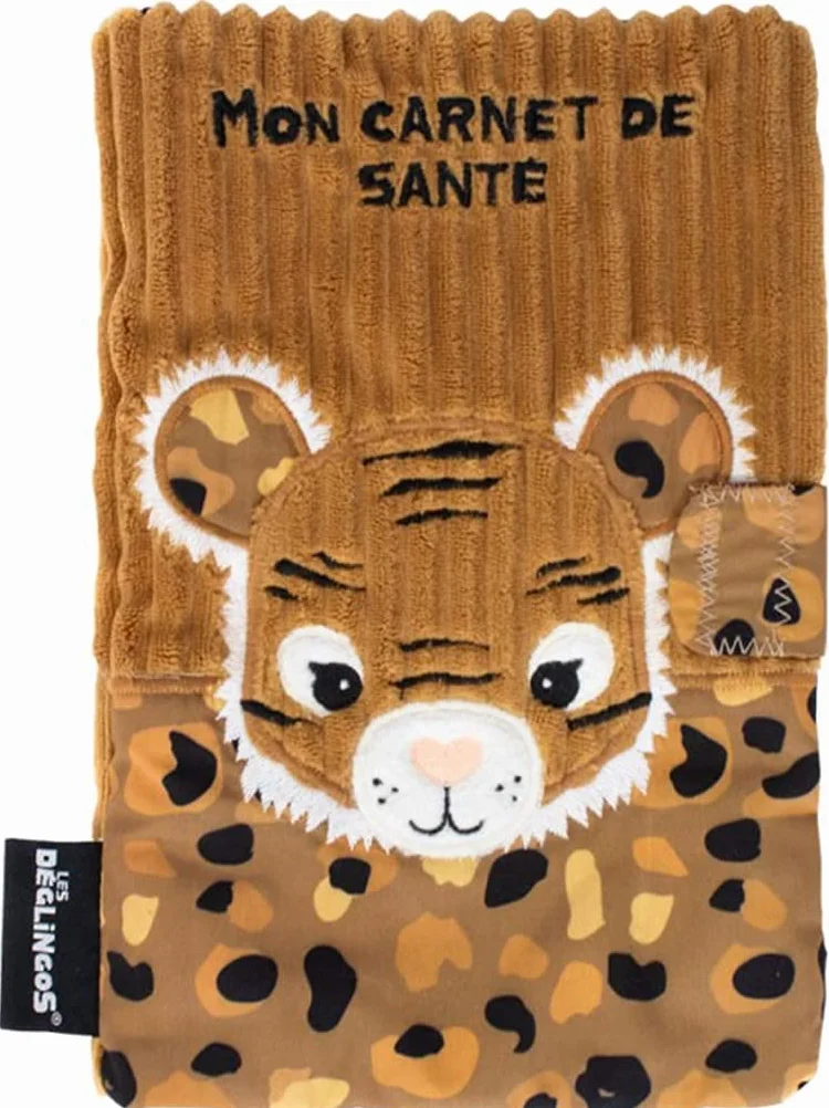 Les Deglingos Protège Carnet de Santé Spéculos Le Tigre 25cm