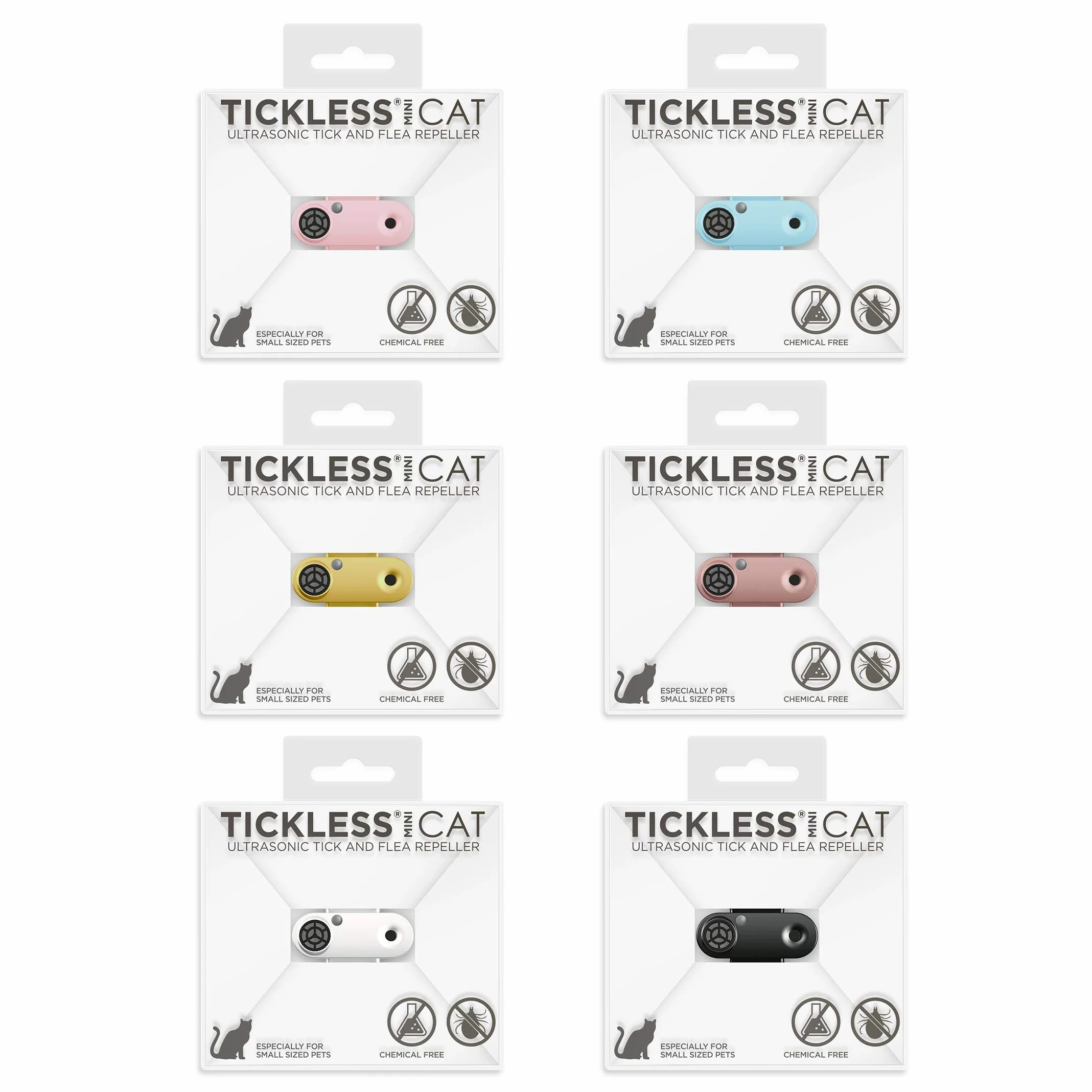 Tickless Mini Cat Répulsif Ultrason Anti-tiques Puces Rechargeable Bleu