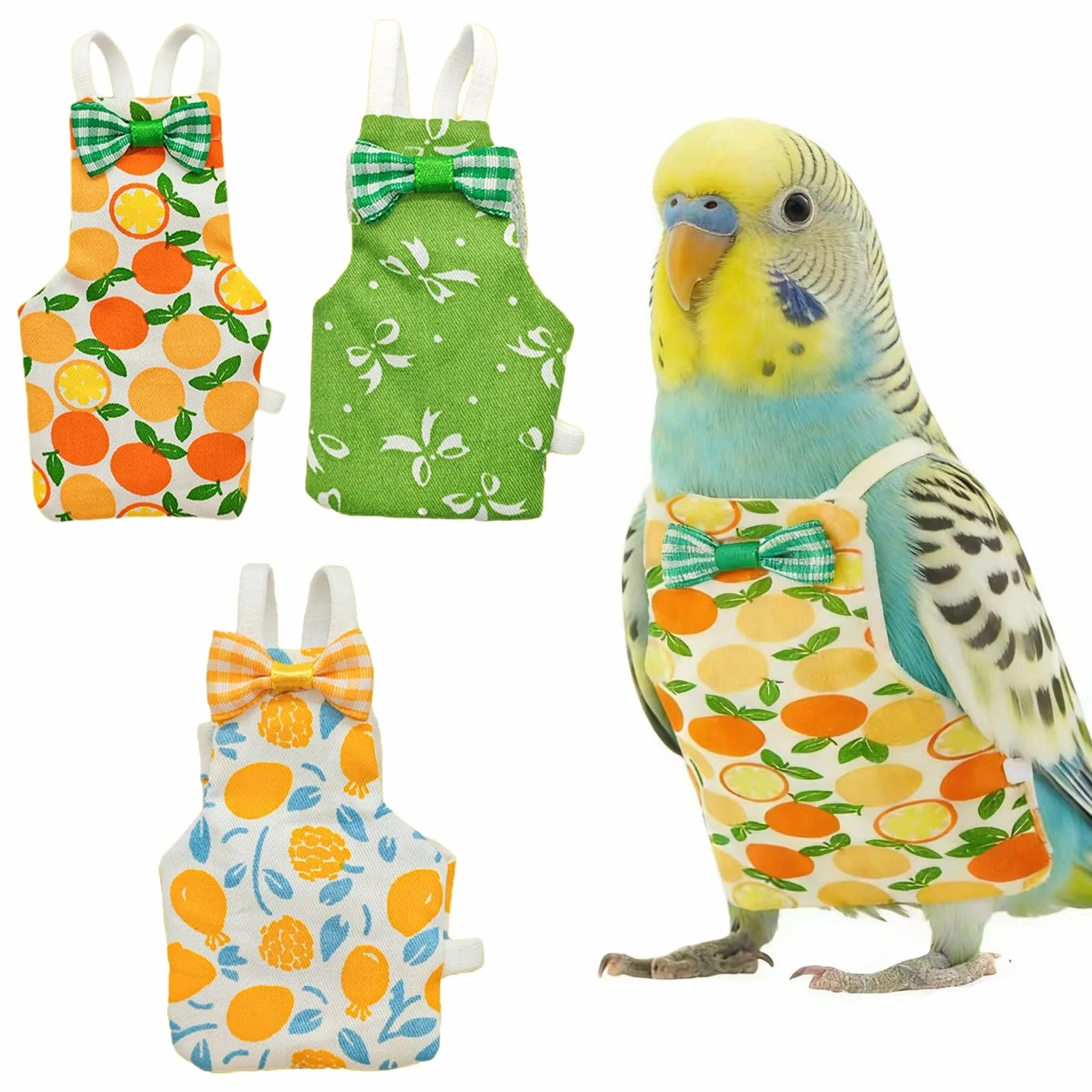 Couches Réutilisables pour Perroquets Imperméables Lavables pour Cockatiel Perruche Mini Ara Canari
