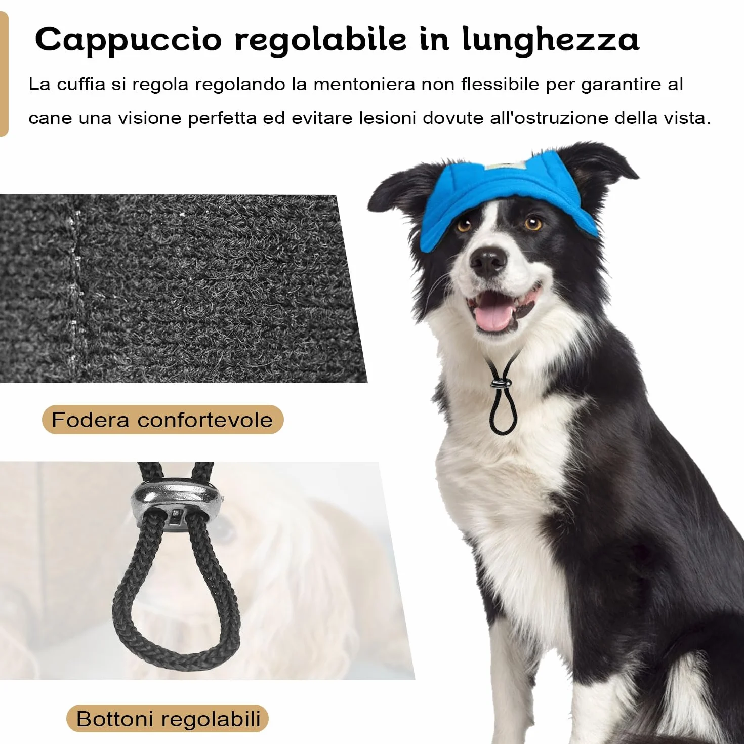 LATRAT Casquette de Baseball pour Petit Animal de Compagnie, Pet Dog Réglable Hat Sports Cap pour Chiot Petit Chien Chat Animaux (Bleu, S)