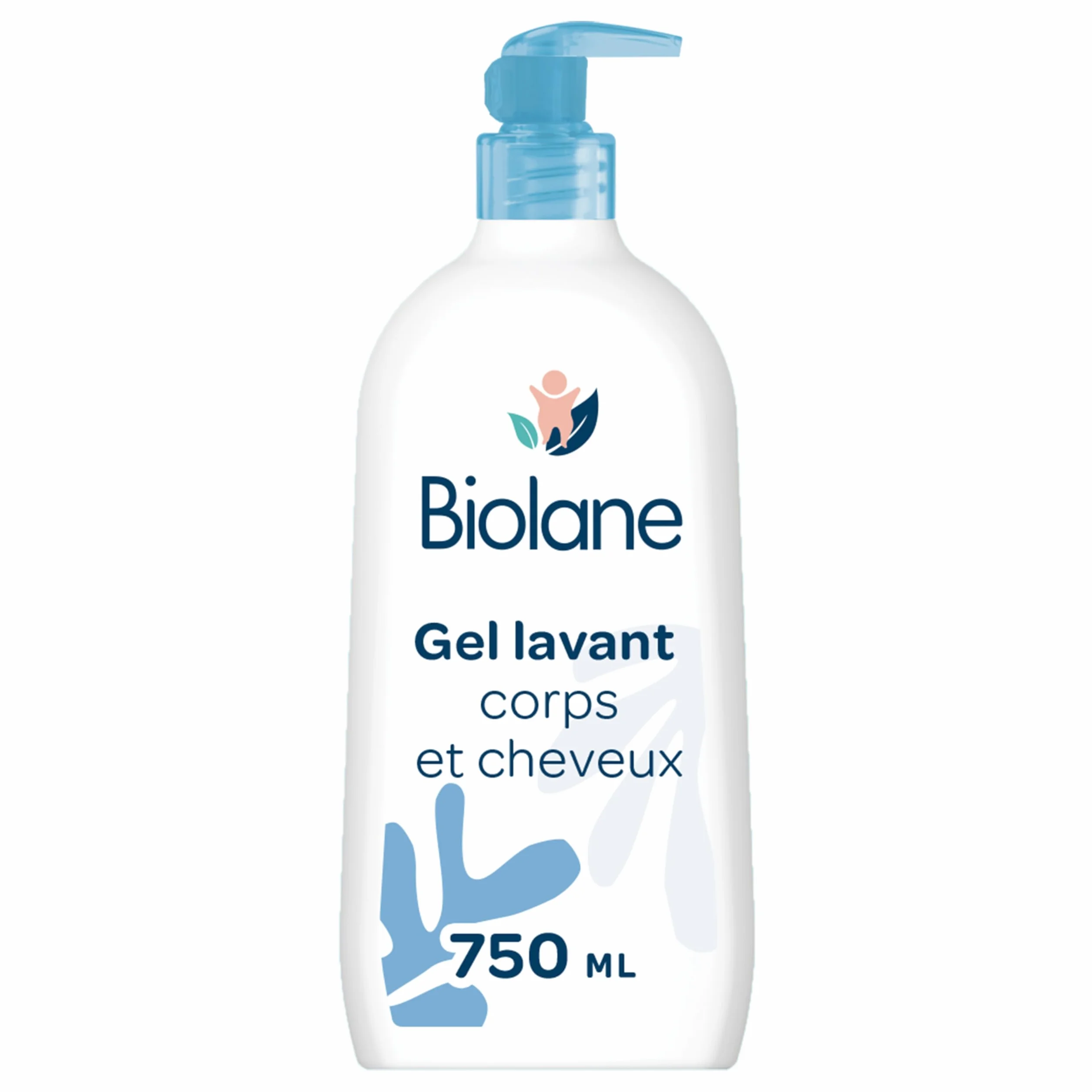 BIOLANE Gel douche bébé corps et cheveux 2 en 1 750ml 97% Origine Naturelle Peaux Sensibles Fabriqué en France