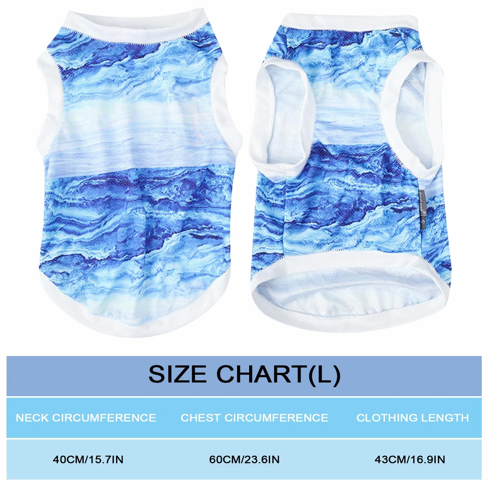 Gilet Rafraîchissant pour Chien, Veste de Refroidissement Respirante Manteau Protection Contre Le Soleil Activités Extérieures