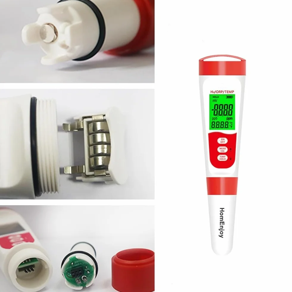 Testeur de niveau d'hydrogène numérique H2/ORP/Temp pour eau hydrogénée