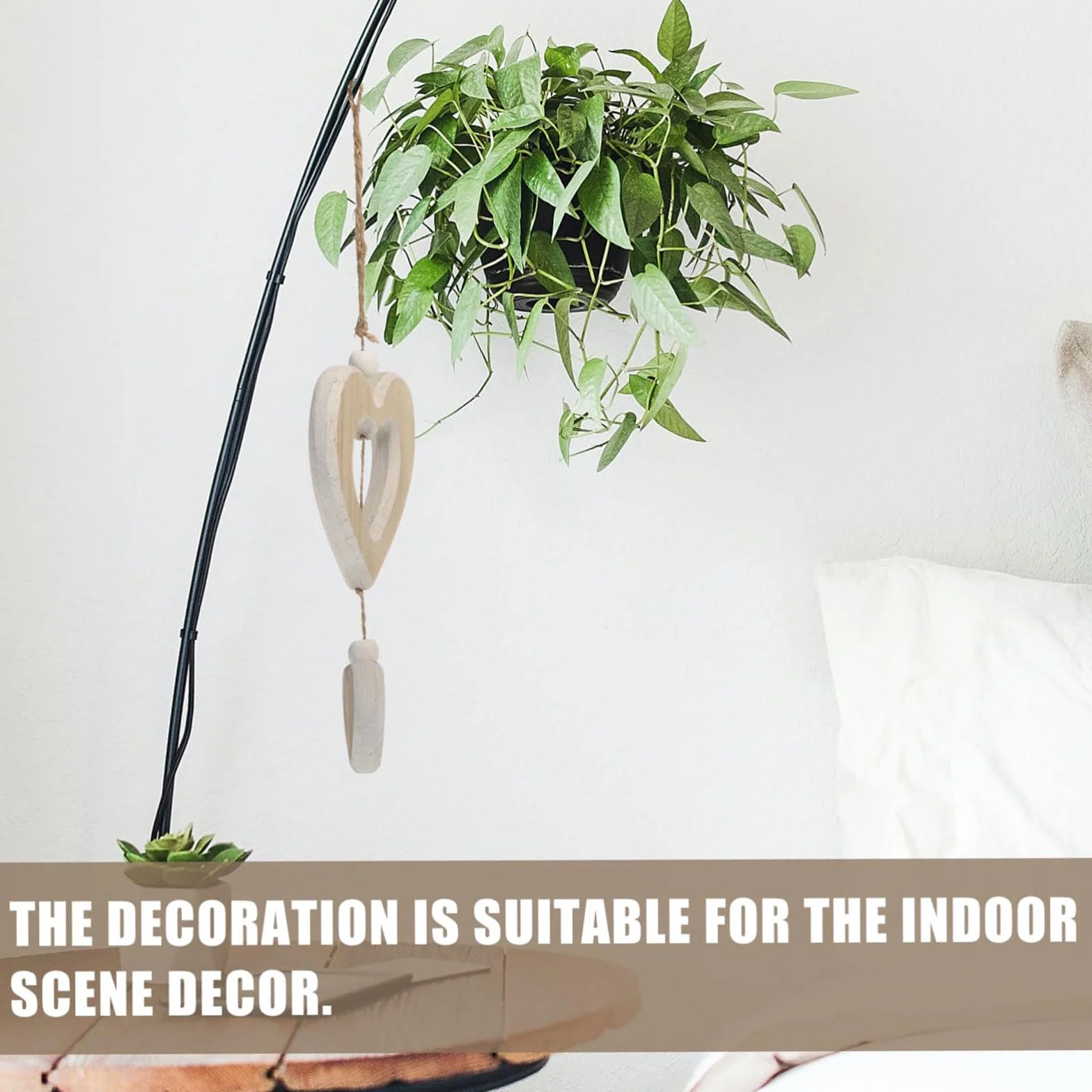 Cœur décoratif en bois à suspendre Décoration de fenêtre Cadeau