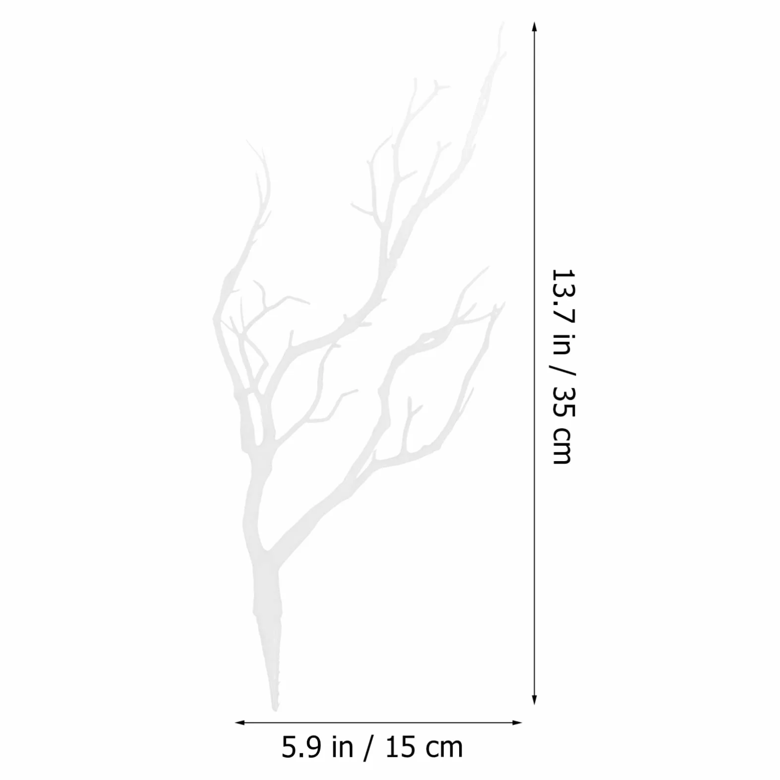 VORCOOL Branches d'arbres séchées artificielles en Plastique Faux Similaire à Vraies Plantes Cornes en Bois pour la décoration Blanc