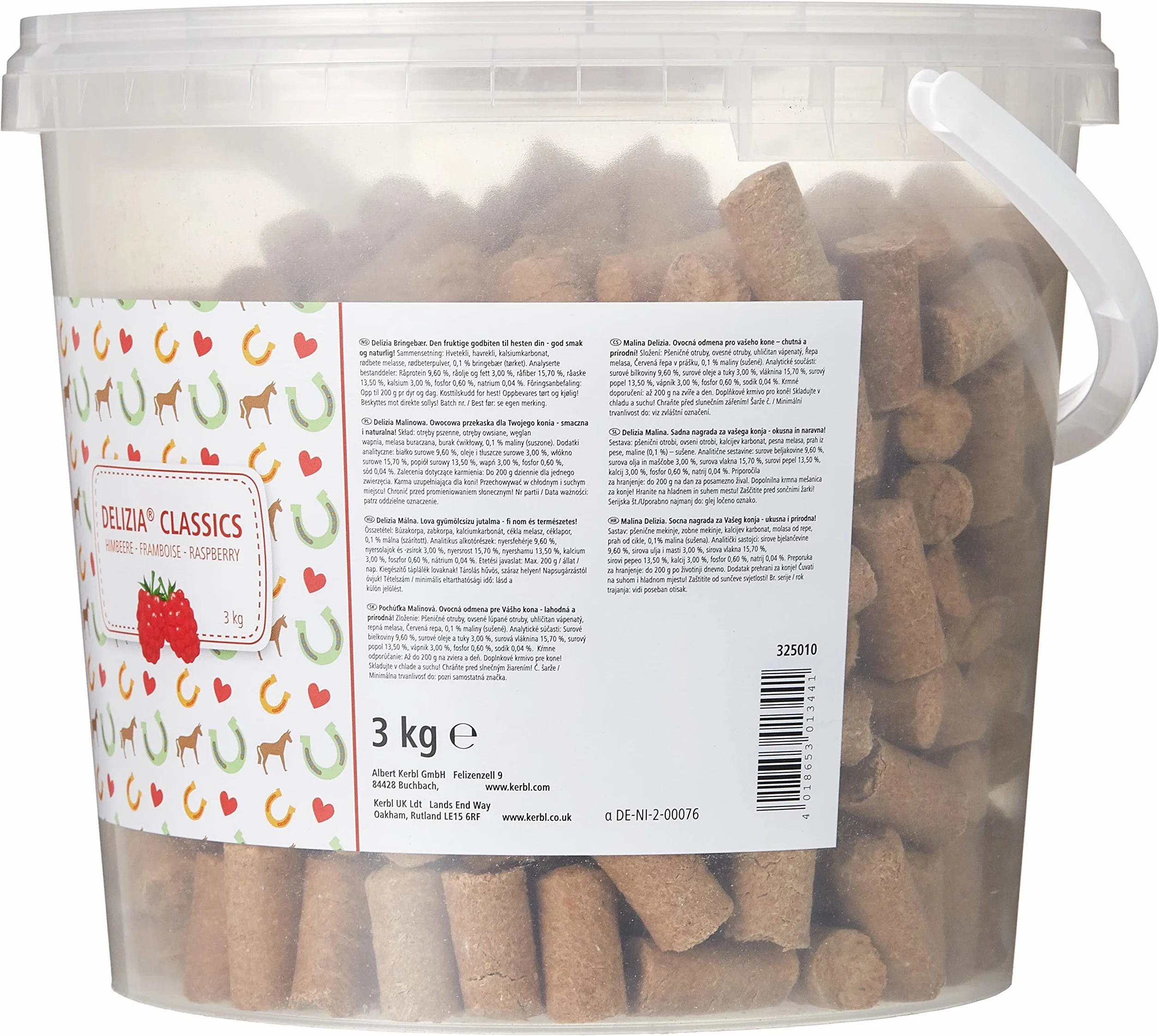 Kerbl Friandise Delizia Framboise 3 kg pour chevaux
