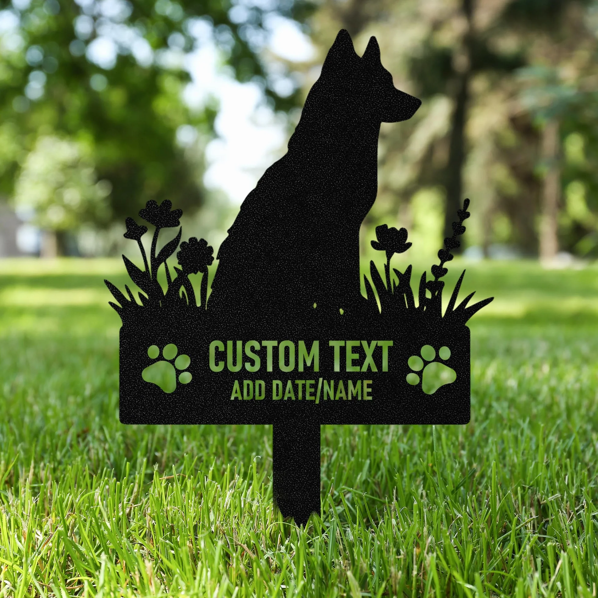 Pierre Tombale Personnalisée pour Chien & Chat, Cadeaux Commémoratifs Souvenir Imperméable d'extérieur
