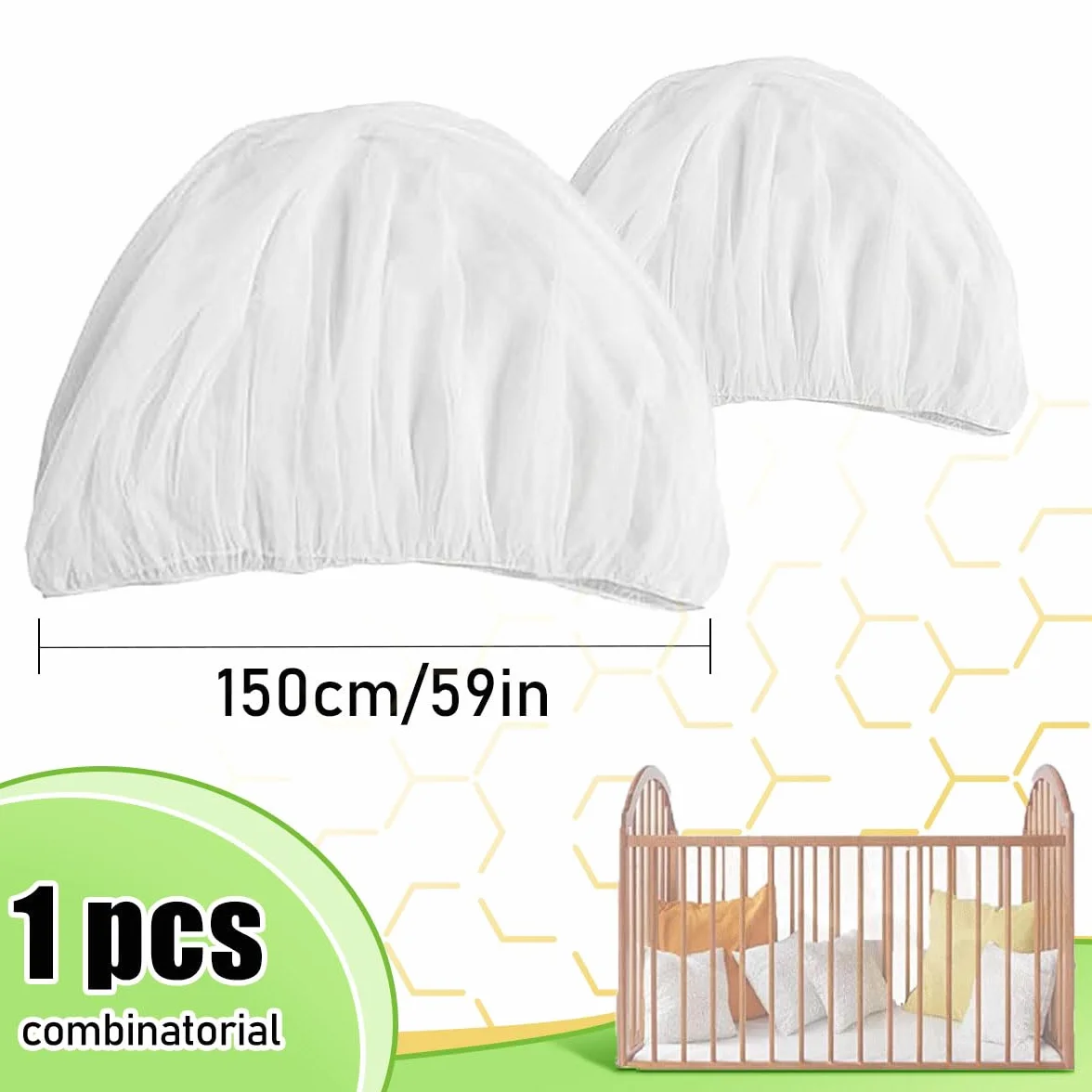 Moustiquaire Poussette Universelle Anti Insectes Filet Haute Densité Élastique Lavable