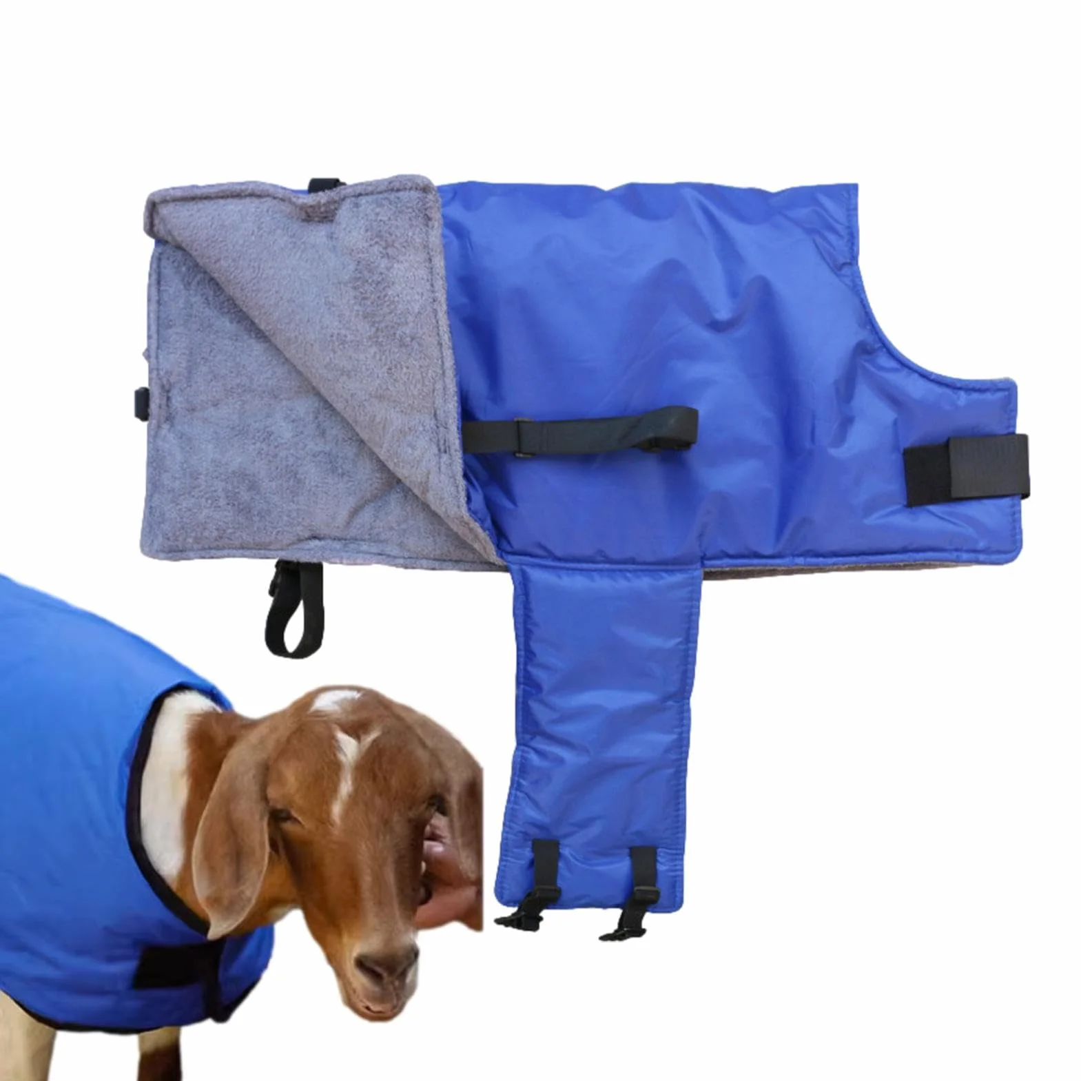 EventerManteau Veau Manteau Couverture Veau imperméable Tissu Oxford Coupe-Vent Bleu