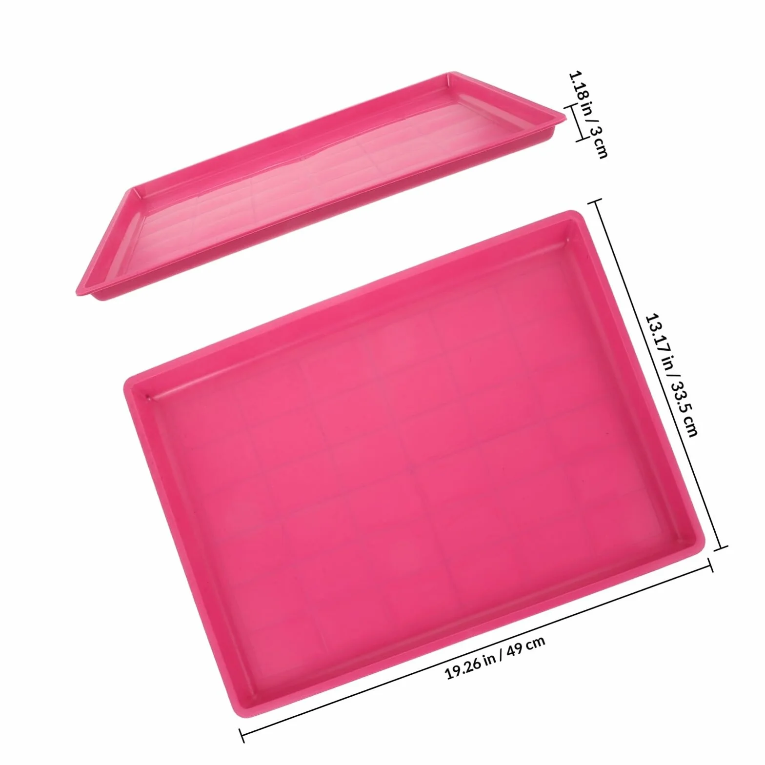 Plateau de Cage en Plastique Antidérapant 60x40 cm pour Lapins et Petits Animaux