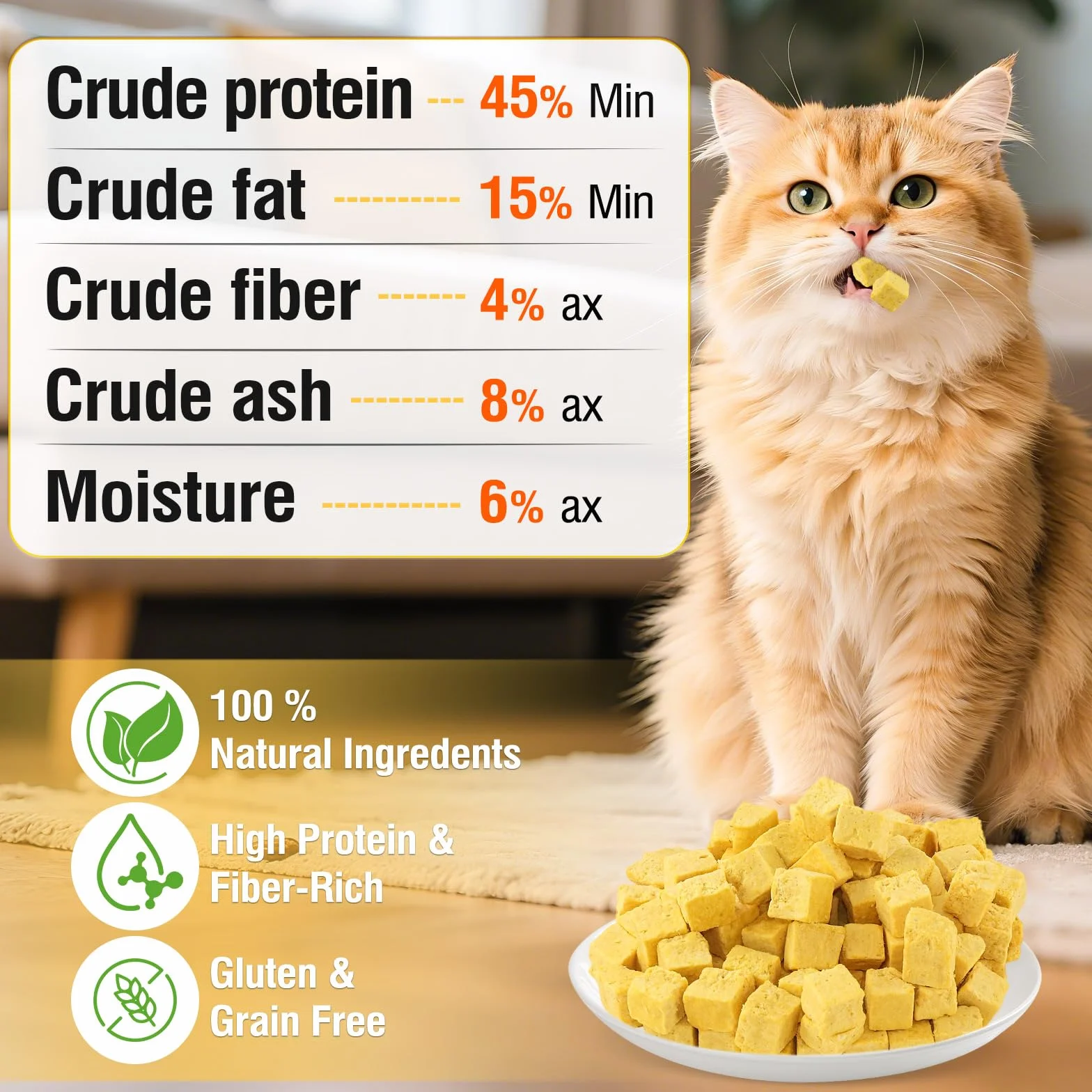 Friandises Lyophilisées pour Chats et Chiens 100g 100% Poulet et Potiron Riche en Protéines sans Additifs