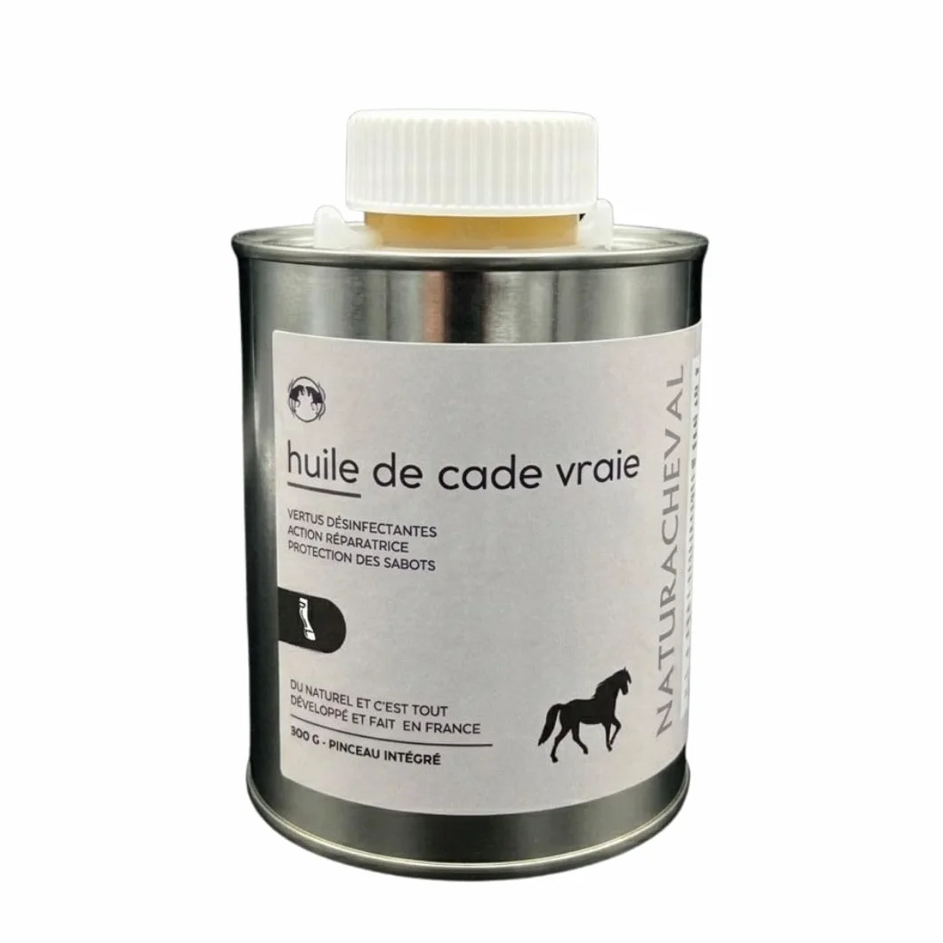 Huile de Cade Cheval Soin Naturel Peau Sabots Entretien Fourchette Zones sensibles Action assainissante Format Liquide 500 g