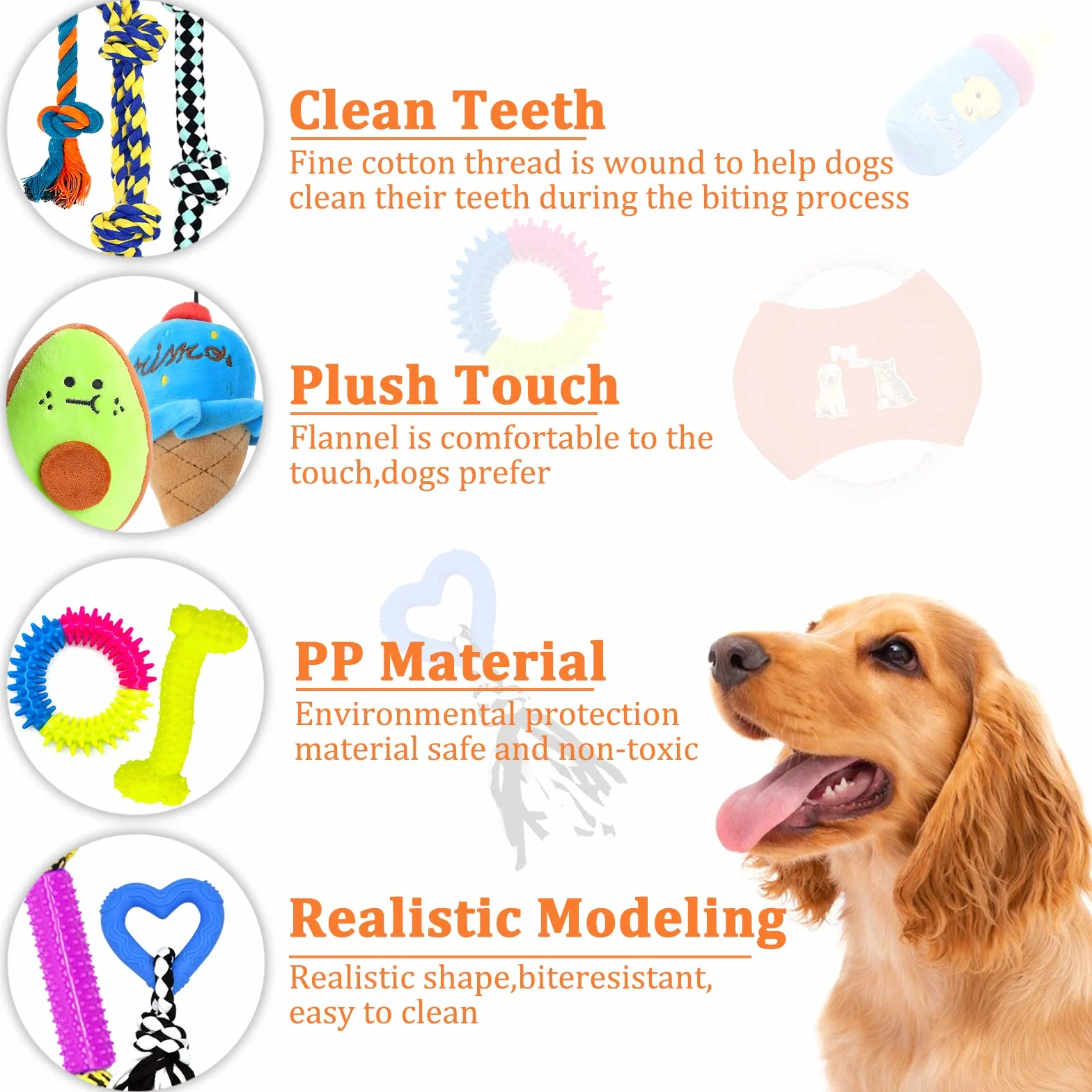JOYBOY Jouets pour Chien 19 Pièces en Peluche et Corde en Coton Naturel