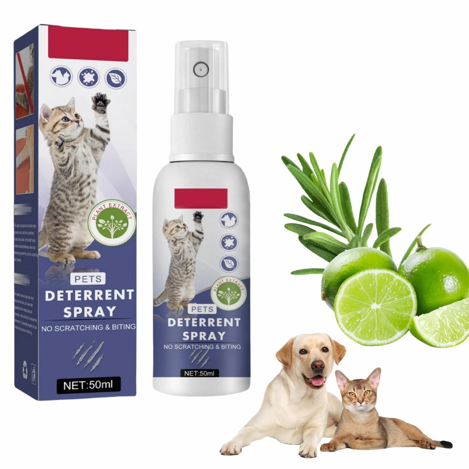 Spray Anti-Griffure pour Chat Dissuasif Éducateur pour Chatons Protège Rideaux Canapés Tapis Meubles