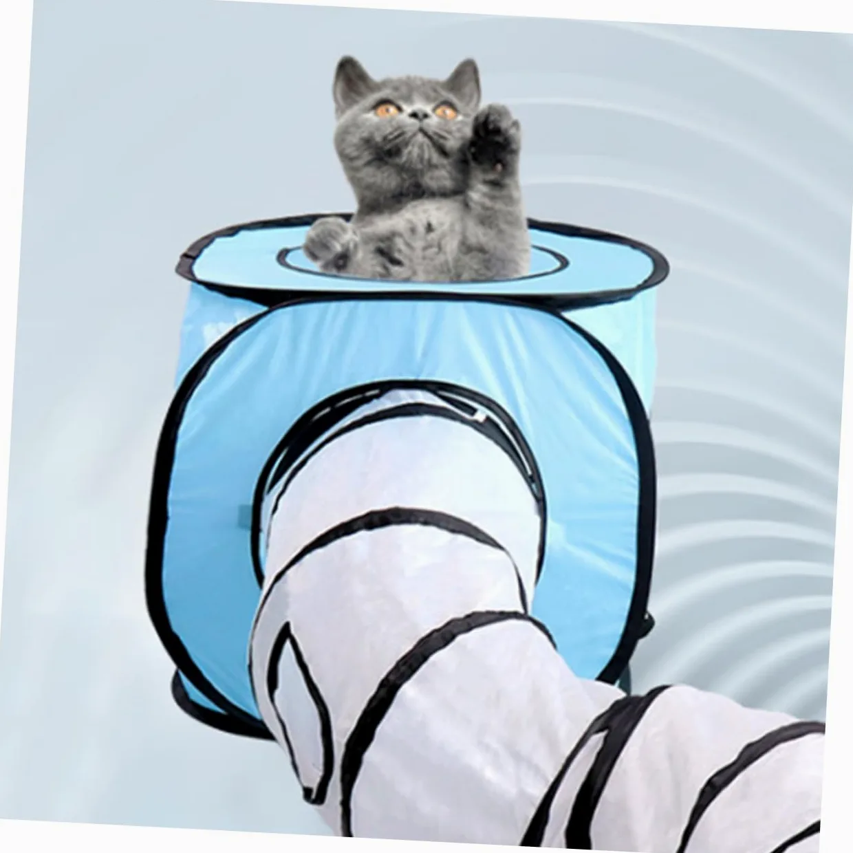 SUPVOX Tunnel pour Chat Jouets pour Chaton Tunnel de Jeu en Forme de S Jouets pour Animaux de Compagnie