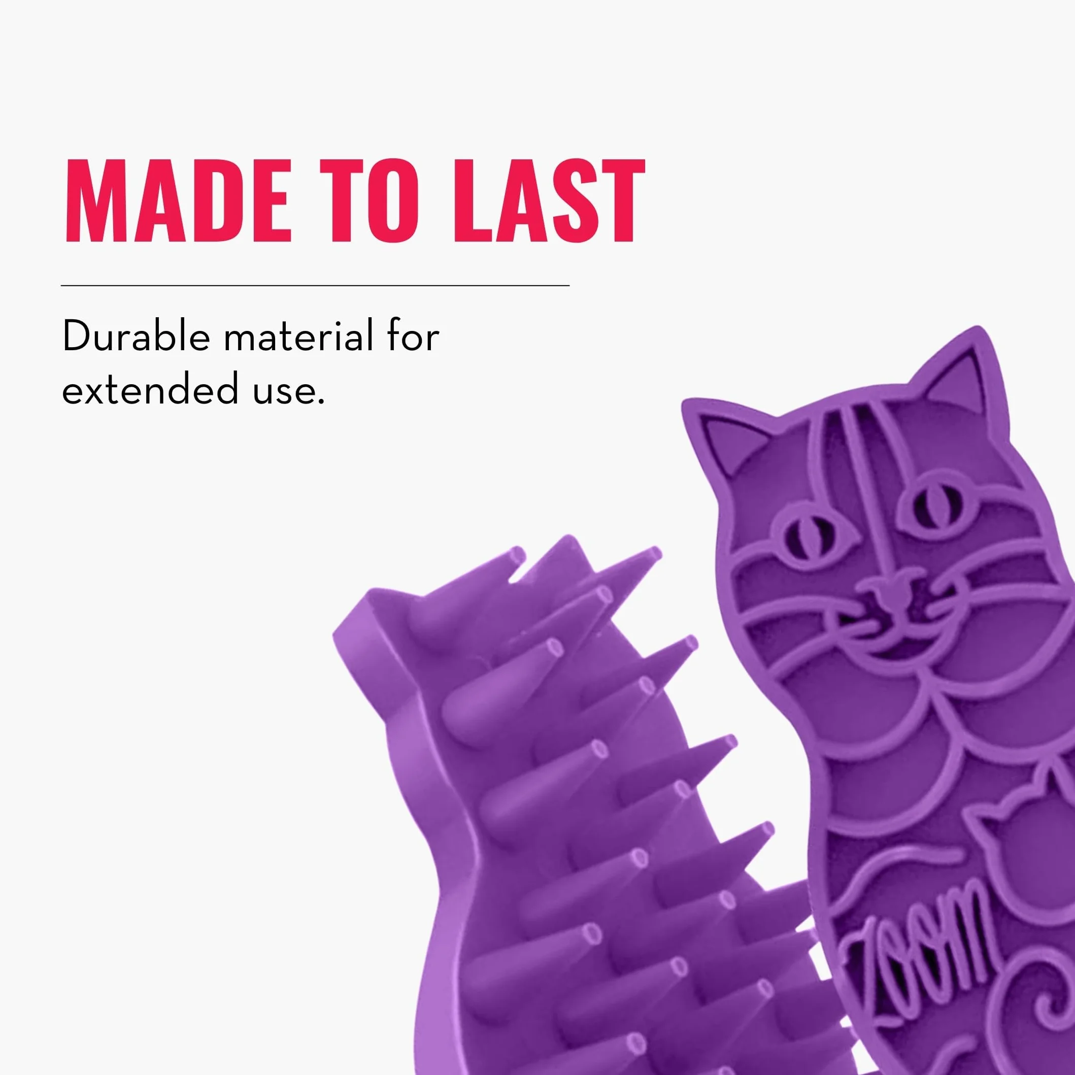 KONG Brosse de toilettage massante en caoutchouc souple pour chat ZoomGroom