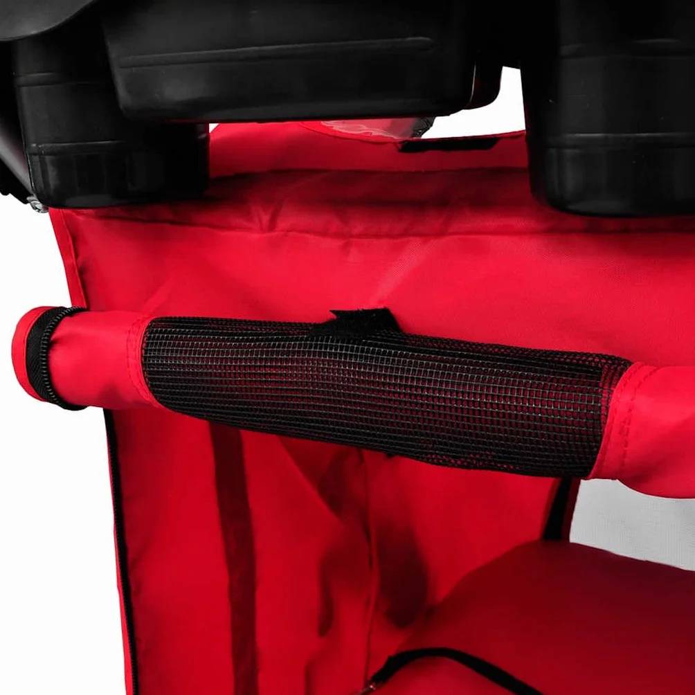 vidaXL Poussette pour Animaux Chariot avec Freins Rouge