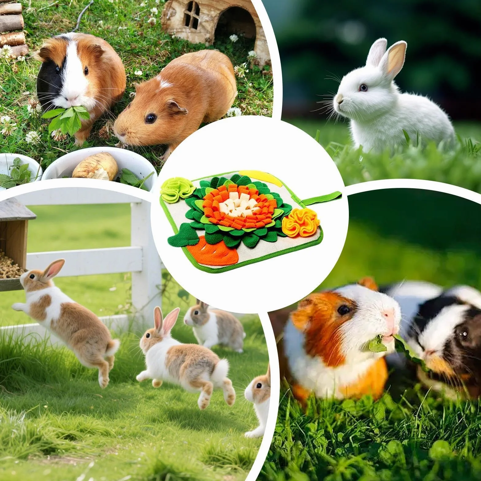 Générique Tapis de Fouille pour Lapin | Jeux De Puzzle Interactifs Et Enrichissants | Tapis Fouille Bunny | pour Cage Animaux Entraînement Jeux Maison