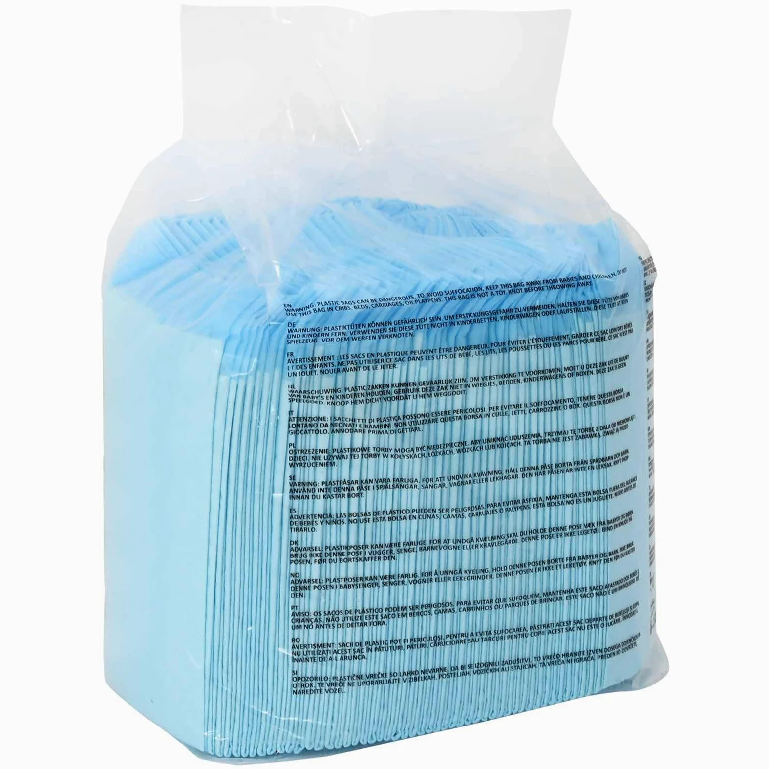 Lot de 400 tapis de dressage pour chien en tissu non tissé bleu et blanc | Parfum citron, absorbant, anti-fuite, neutralisant les odeurs, jetable