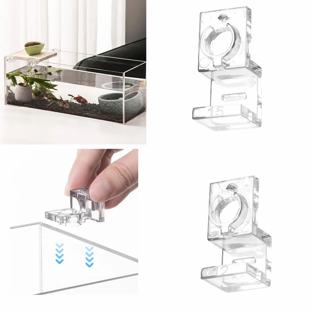Clips de fixation pour couvercles d'aquarium, lot de 10, épaisseurs multiples