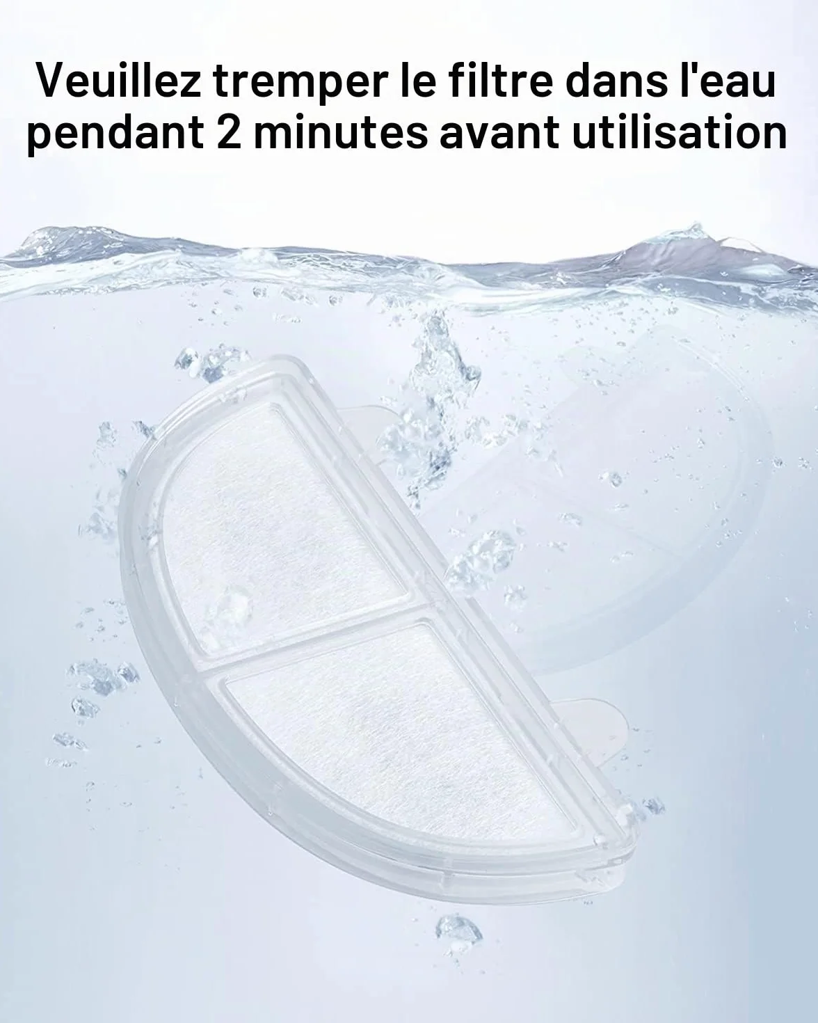 HomeRunPet Filtre pour Fontaine à Eau, 3 Pièces, Blanc