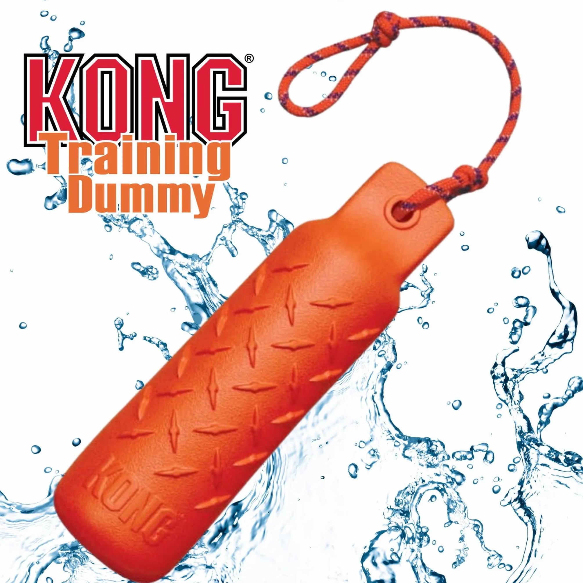 KONG Lot de 2 jouets de dressage pour chien en corde flottant durable orange Taille L