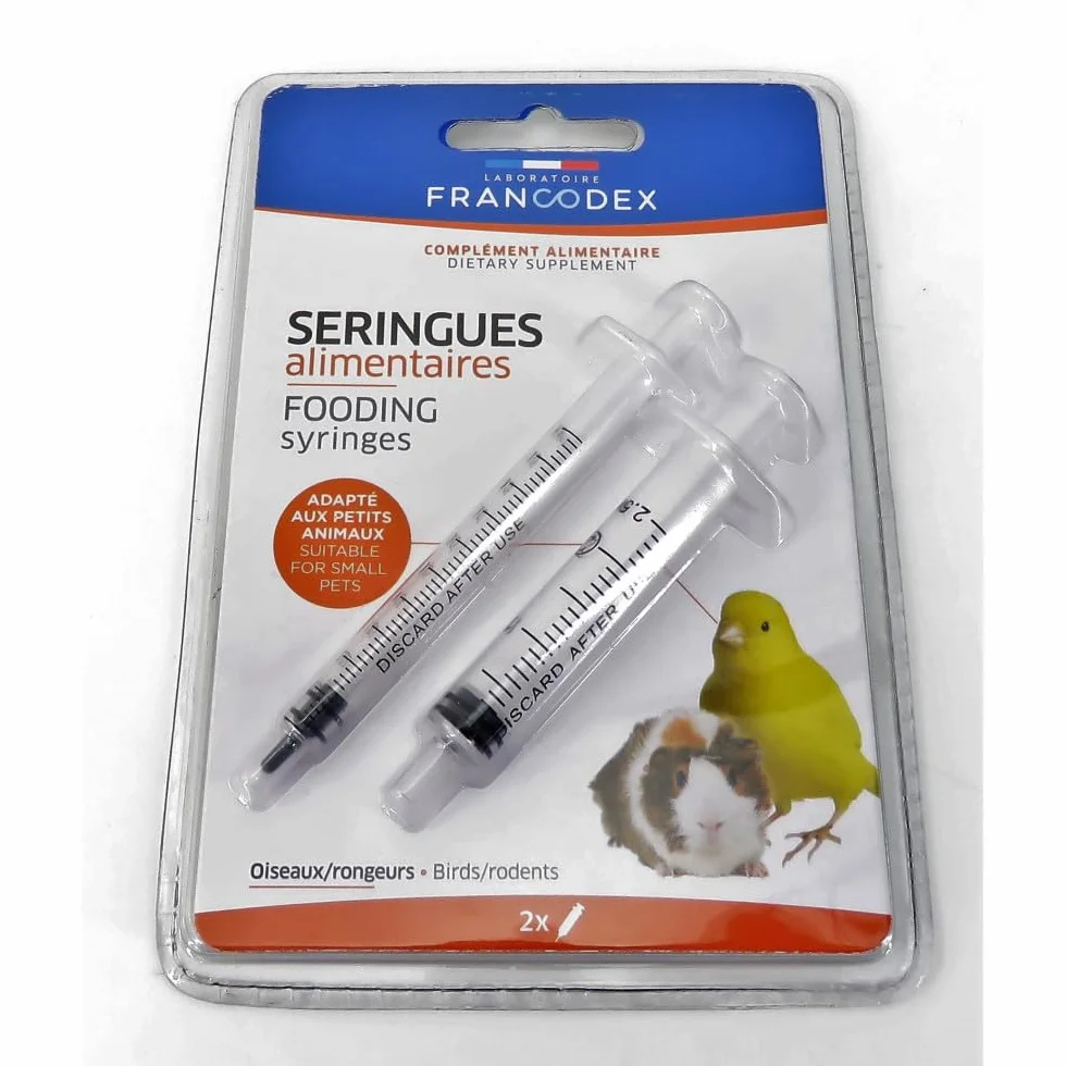 Francodex Seringues Alimentaires pour Oiseaux et Rongeurs