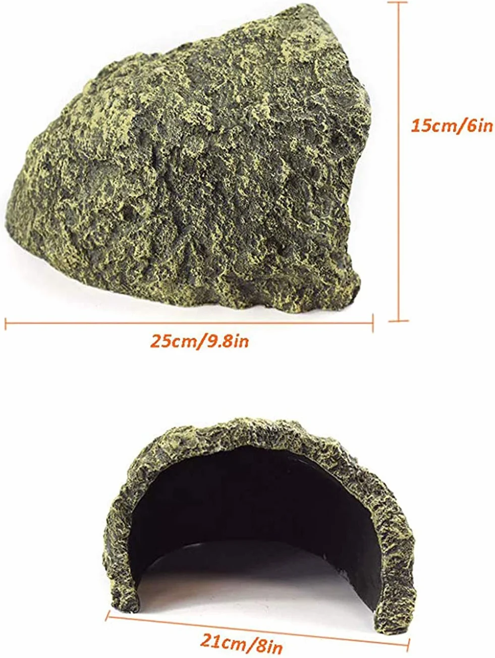 OMEM Trou d'évasion pour reptiles - Grande maison d'évasion - Aquarium tortue - Aménagement paysager