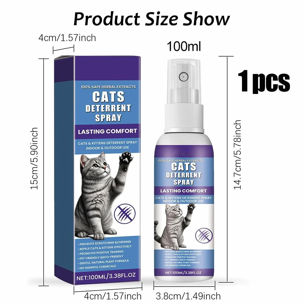 Spray Anti-griffure pour Chat, Spray éducateur pour Chatons, 100 ML