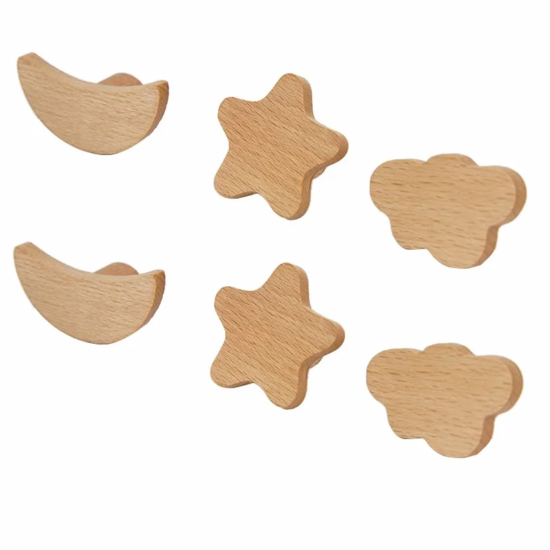 Yinitoo 6 boutons de porte pour enfants nuages de lune étoile armoire chambre