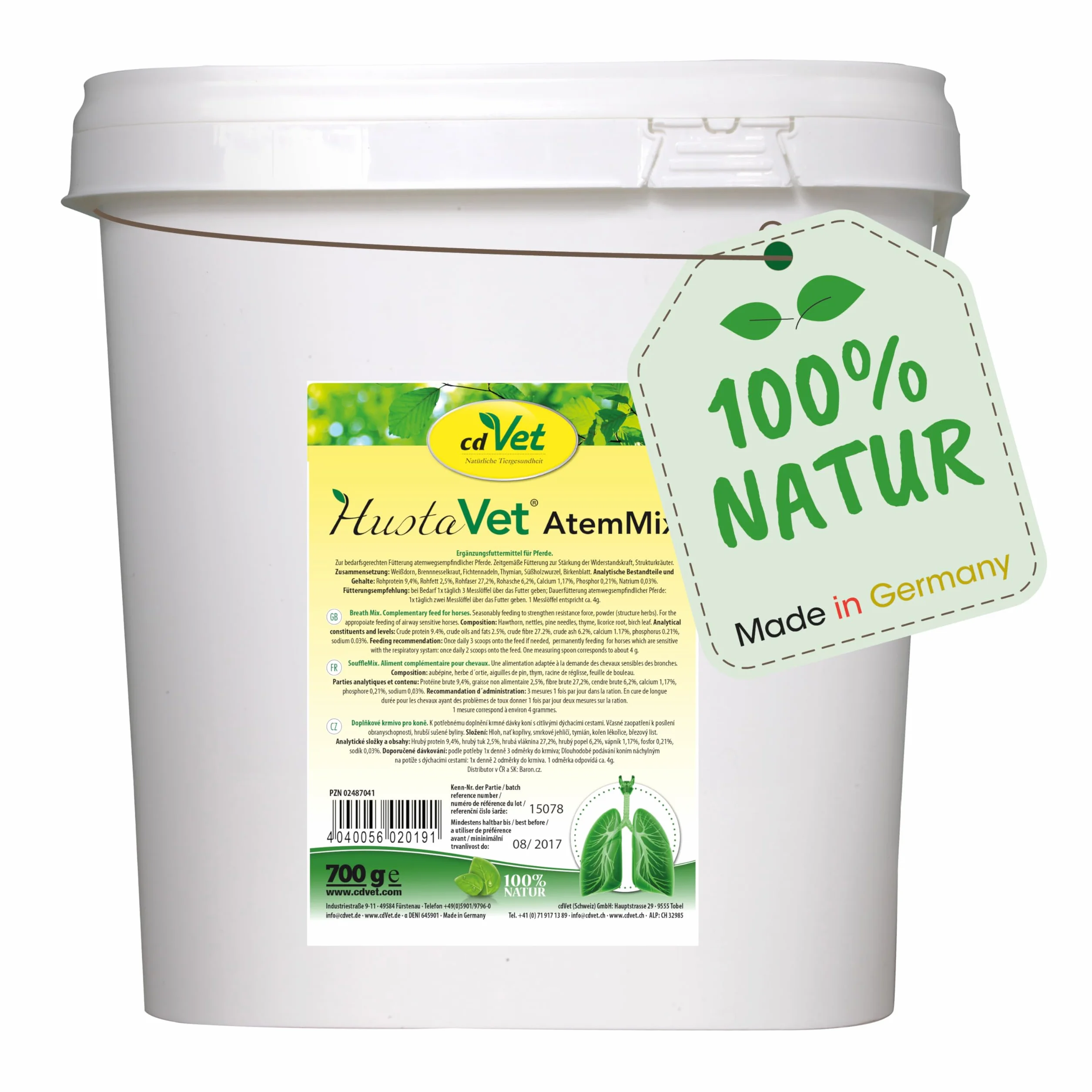 cdVet Naturprodukte AtemMix Complément alimentaire chevaux 700 g
