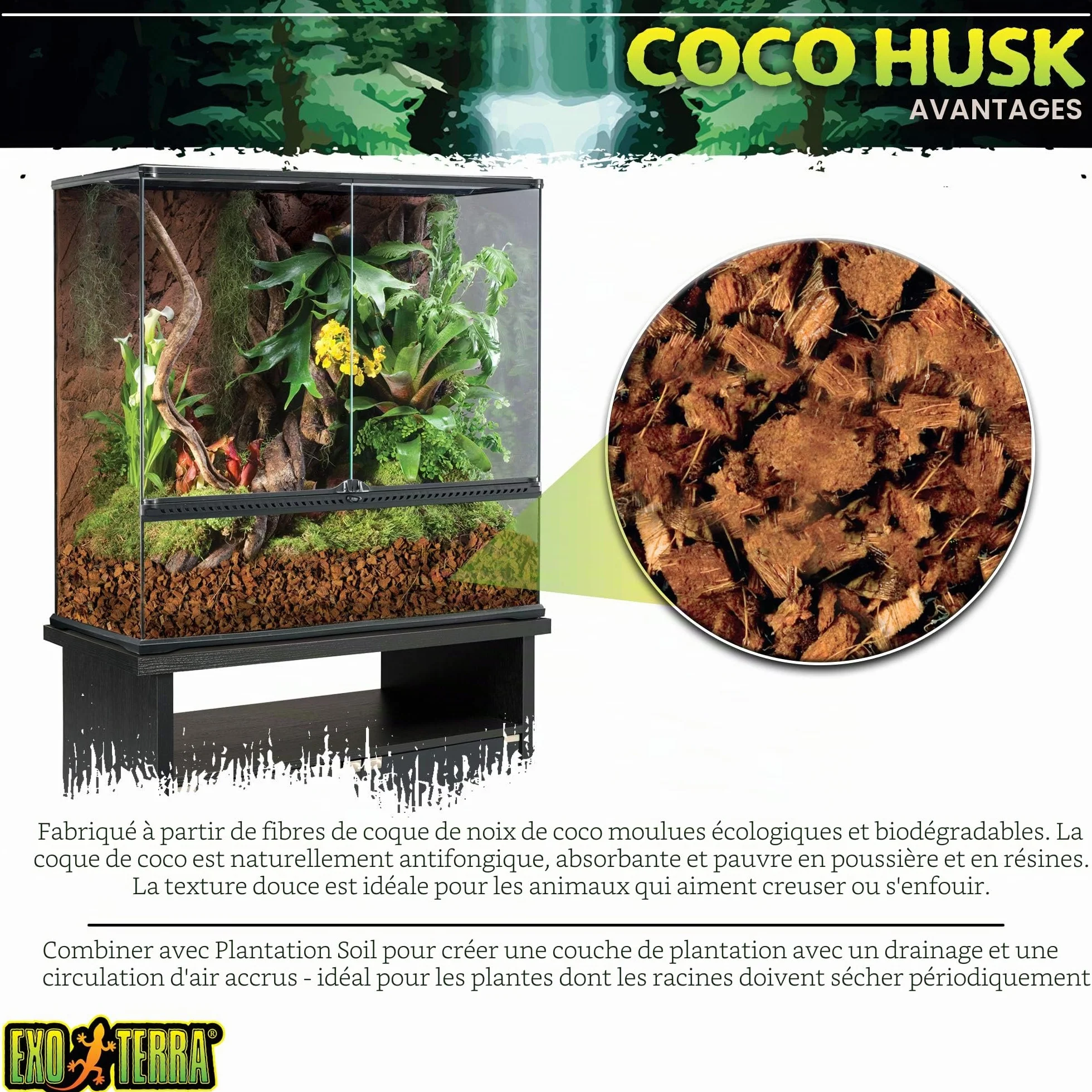 Exo Terra Coque de noix de coco 4.4 L