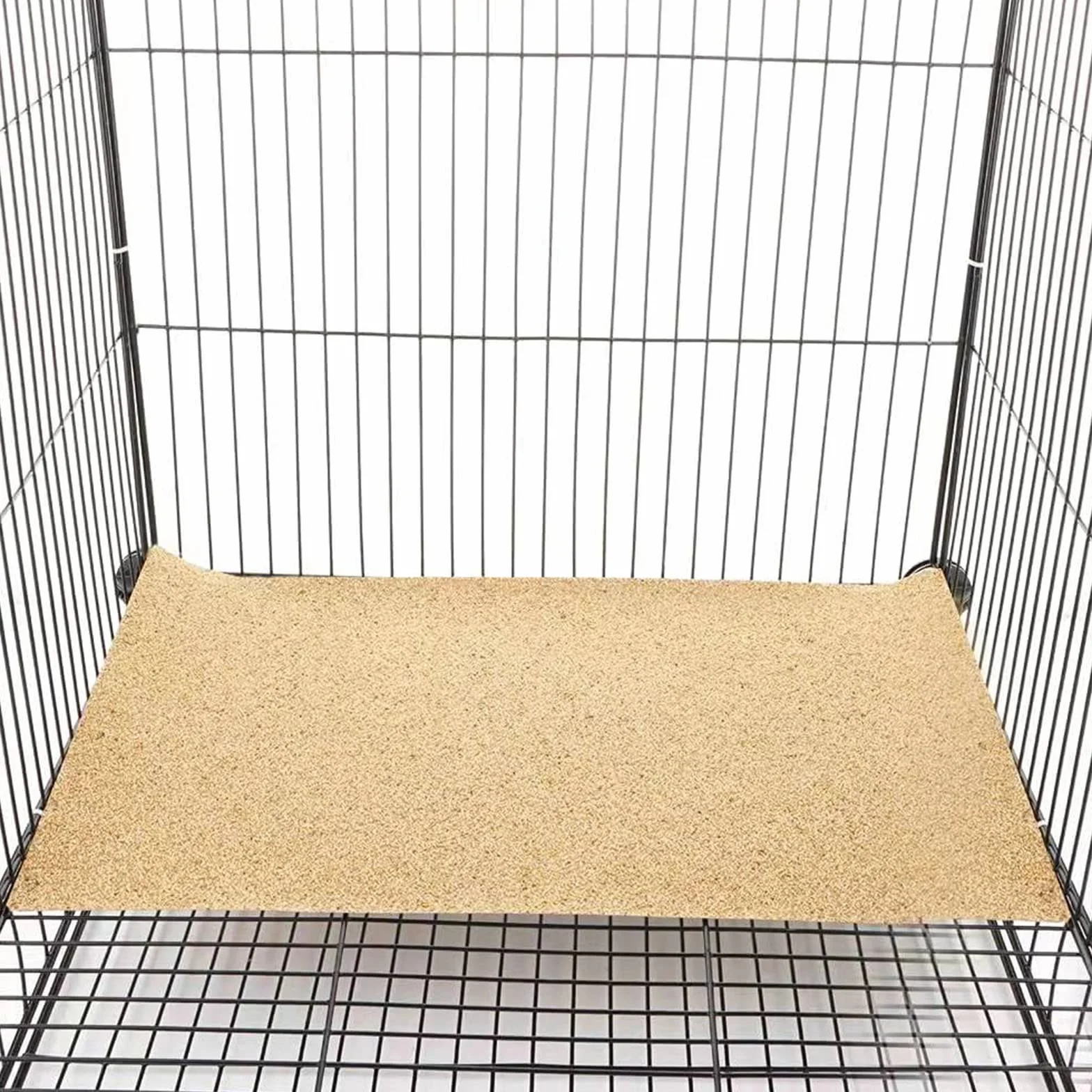 Papier Sablé pour Cage à Oiseaux 43 x 28 cm Tapis de Fond avec Sable Marin pour Perruches Perroquets