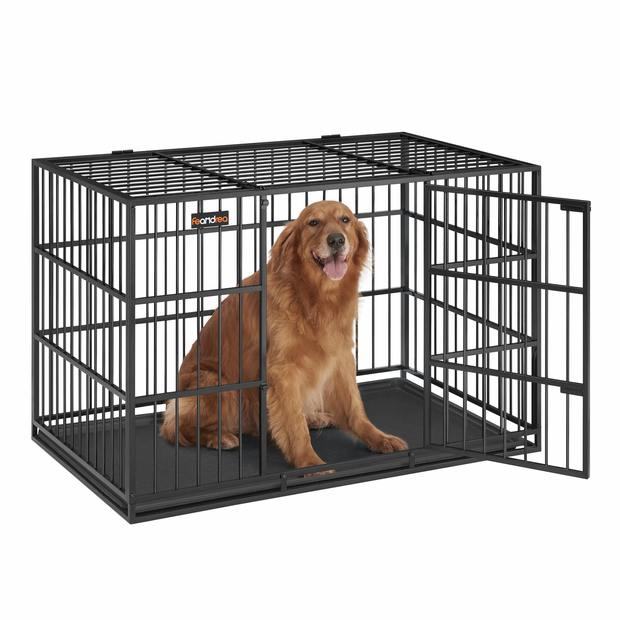 Feandrea Cage pour Chien Ultra-résistante 122 x 75 x 80 cm Noir d'encre PPD006B01