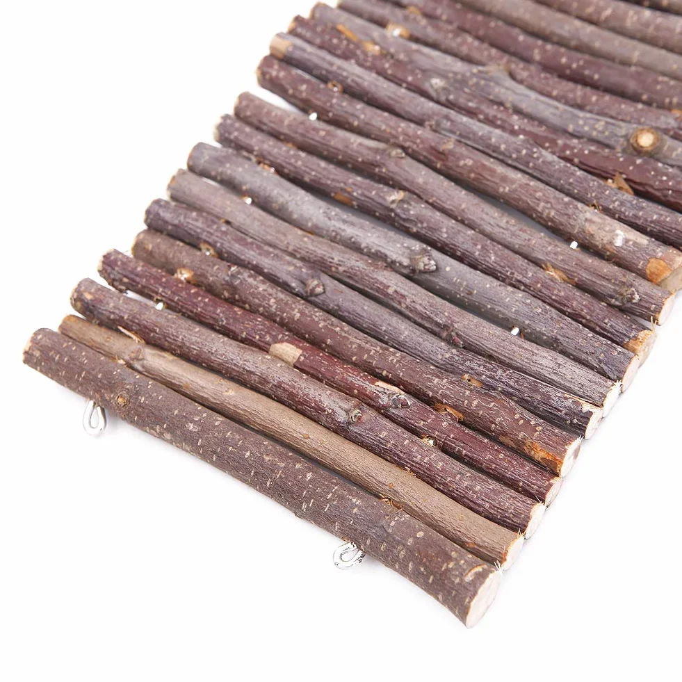 Lot de 2 ponts à mâcher en bois pour hamster reptile lézard tortue