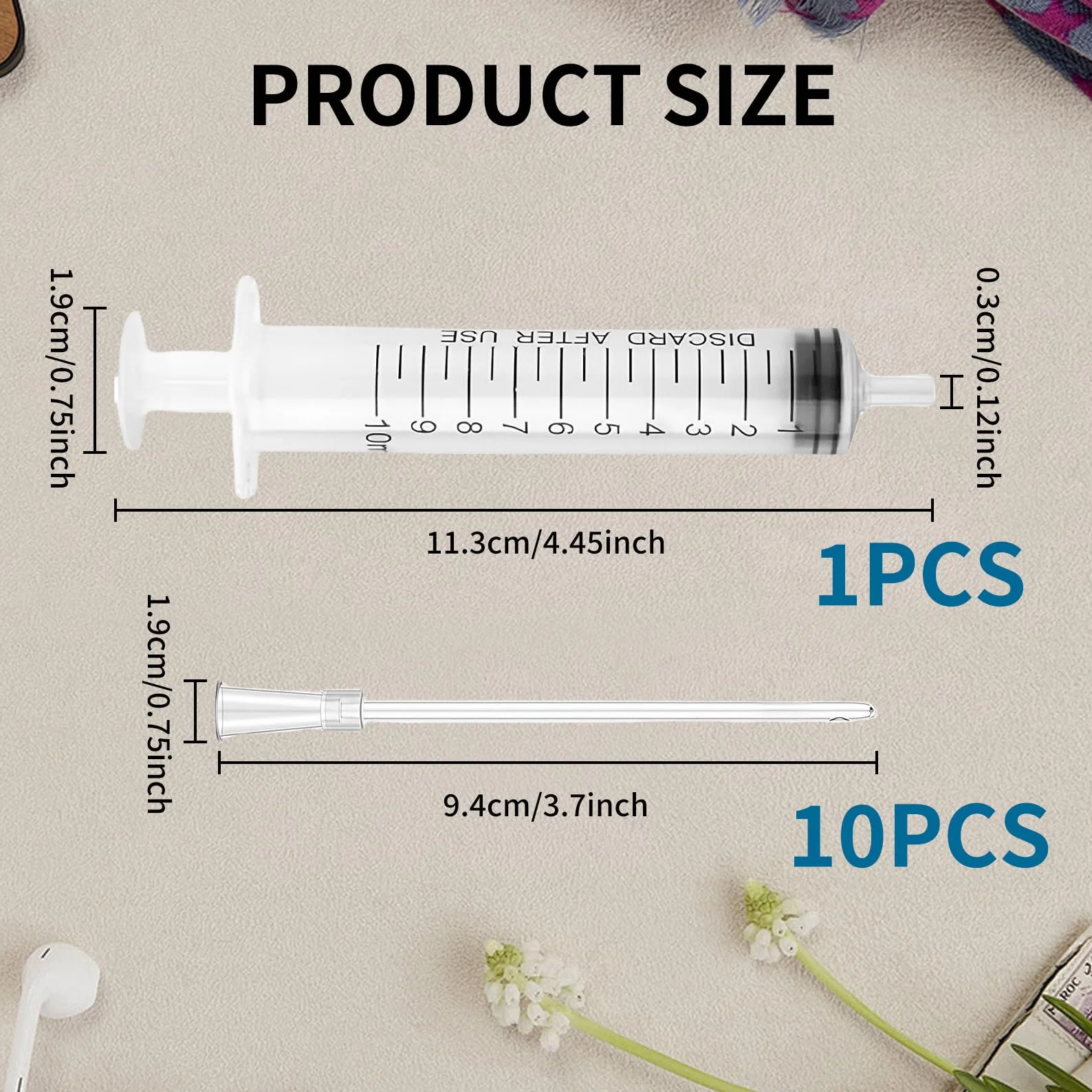 Seringue d'Alimentation 10ML pour Oisillons Oiseaux Plastique avec Aiguille Alimentaire Animaux Gavage