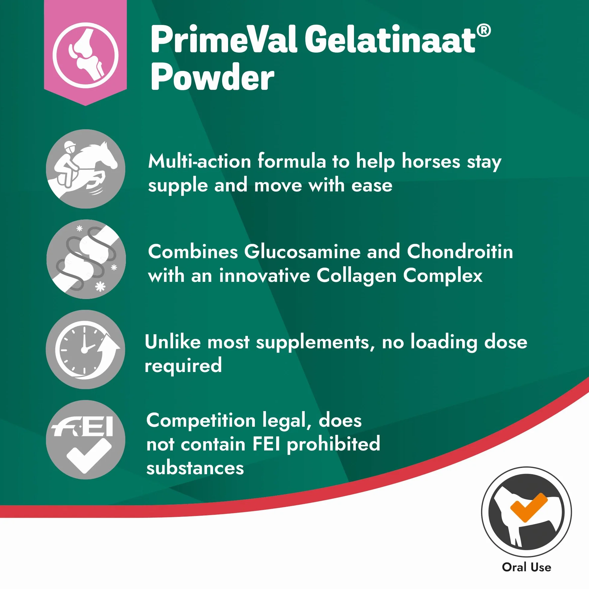 PRIMEVAL Gelatinaat en Poudre 2kg – Complément articulaire cheval collagène Type I II Magnésium Calcium