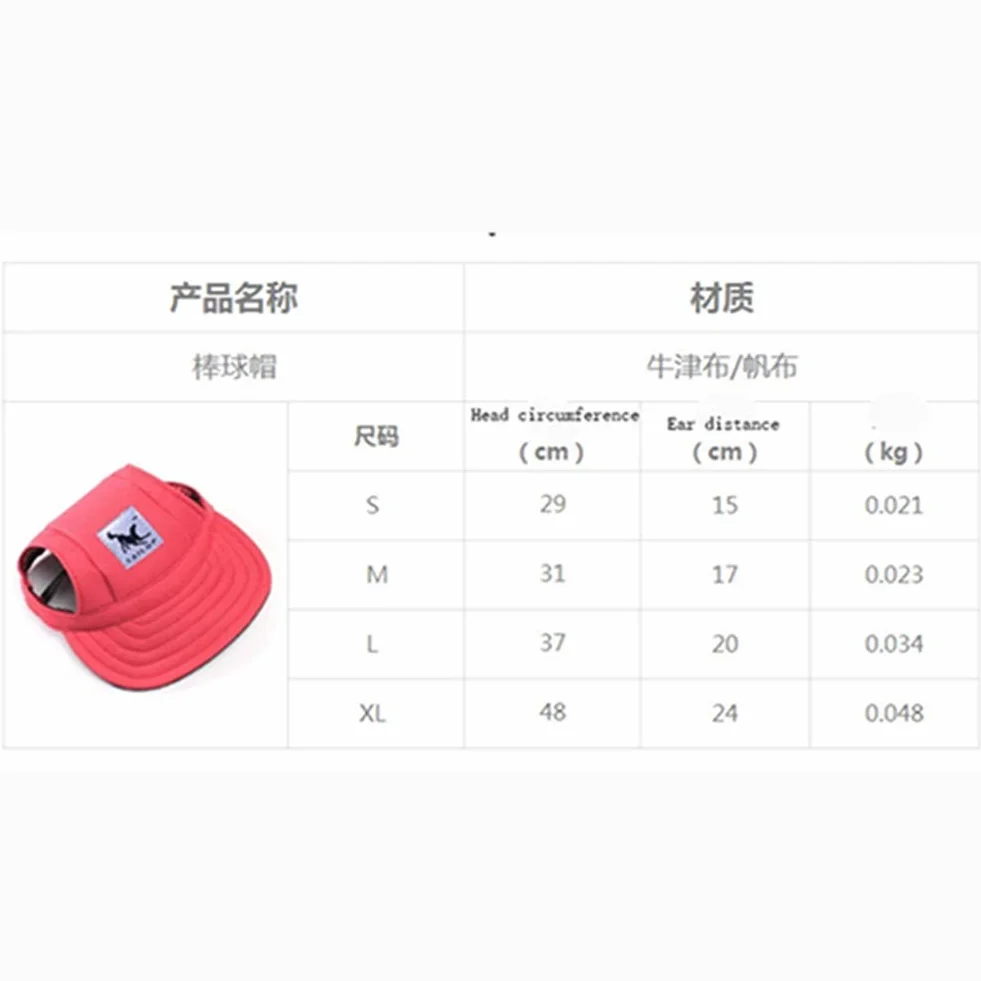 Bonnet de baseball réglable Sunbonnet - Protection solaire - Pour chiens de petite taille et moyenne et grande taille M bleu foncé