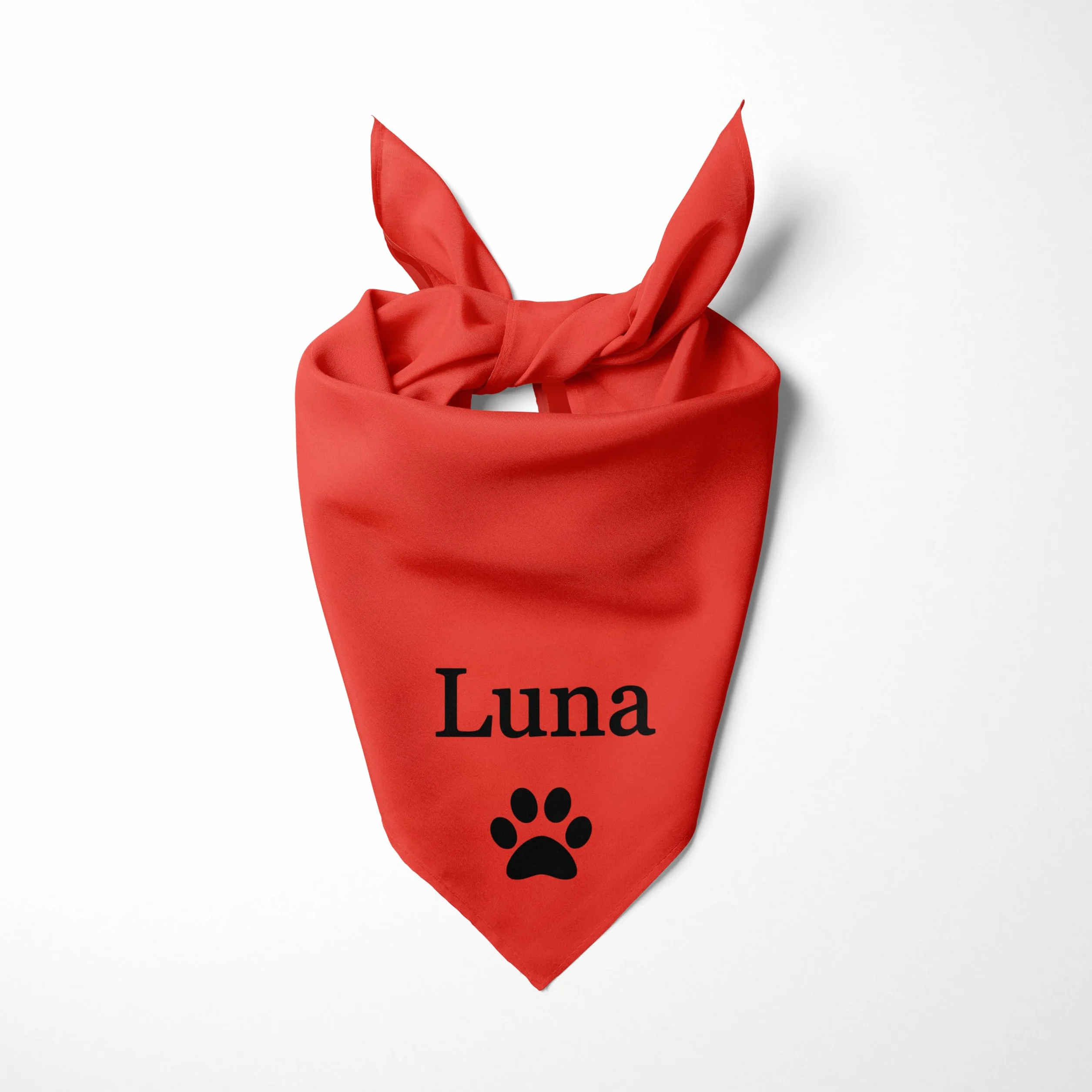 Bandana Chien Personnalisé avec Nom – Foulard pour Chien Personnalisable – Lavable – Fabriqué en Europe (M, Couleur Unie)