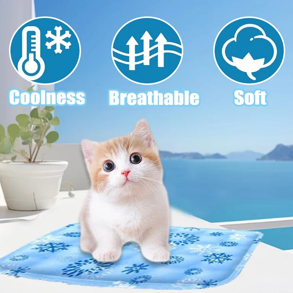 Tapis Rafraichissant Chien Chat 40x50cm Gel Non Toxique Imperméable Pliable Résistant aux Rayures
