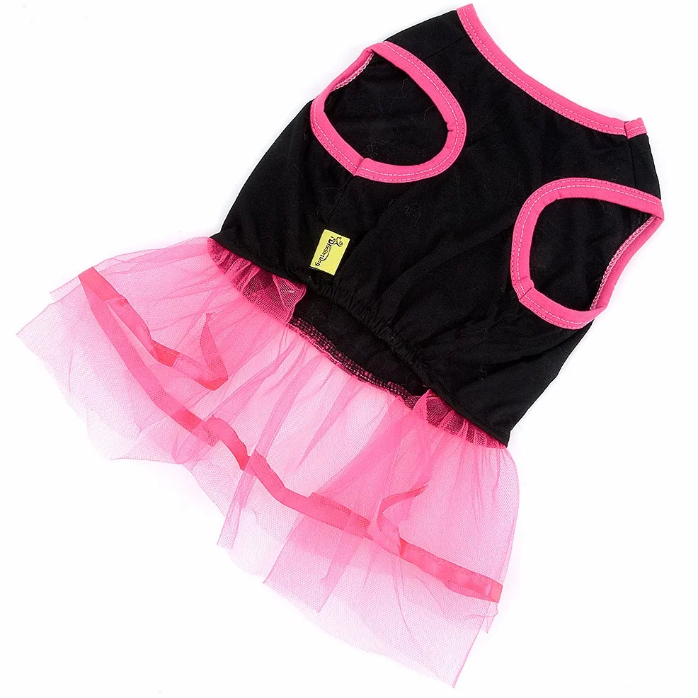 Strass Princesse Chien Robe en Dentelle Tutu Jupe Gilet pour Petit Chien