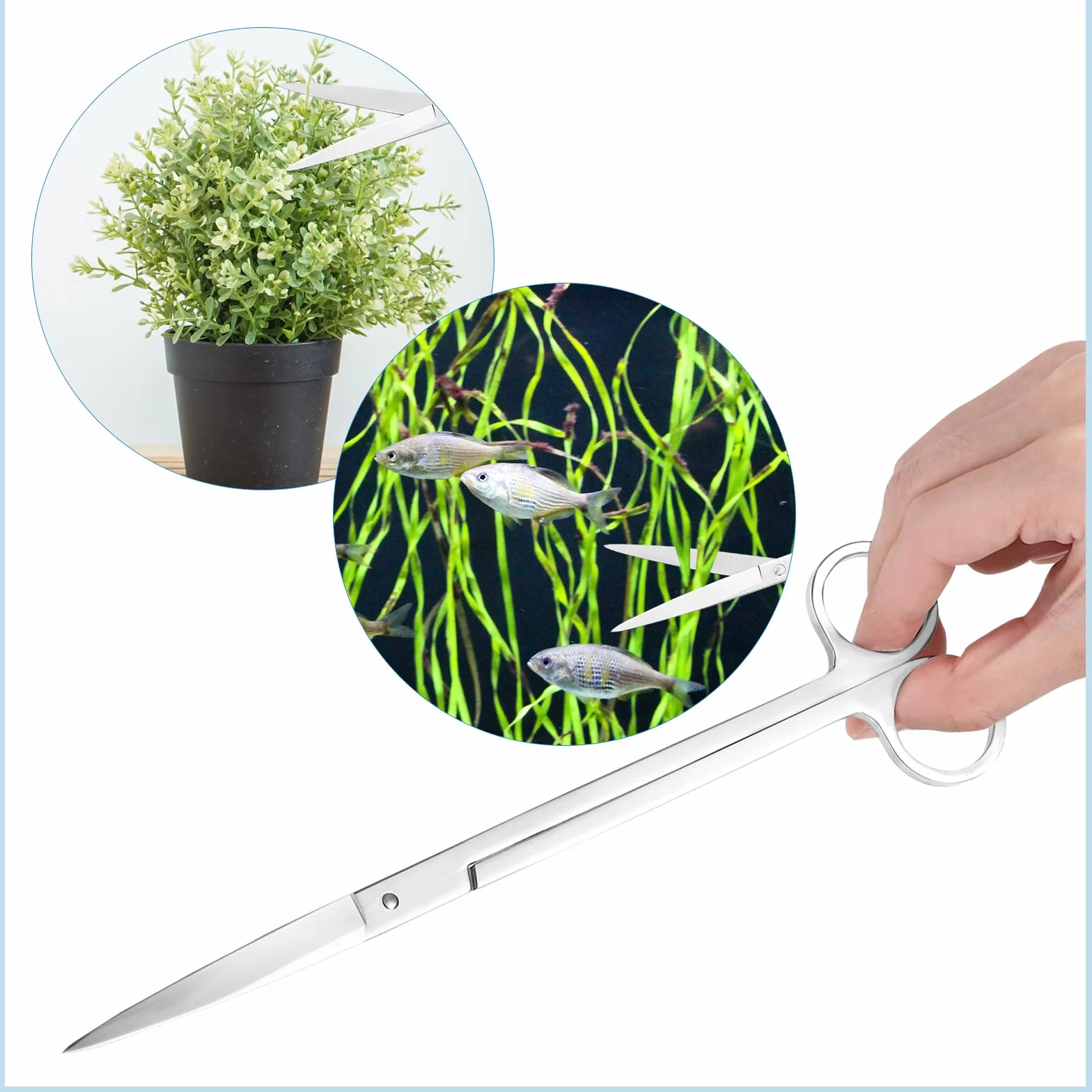 Aquarium Kit Outil Accessoires en Acier Inoxydable, 3 Pack Poisson Starter Kits