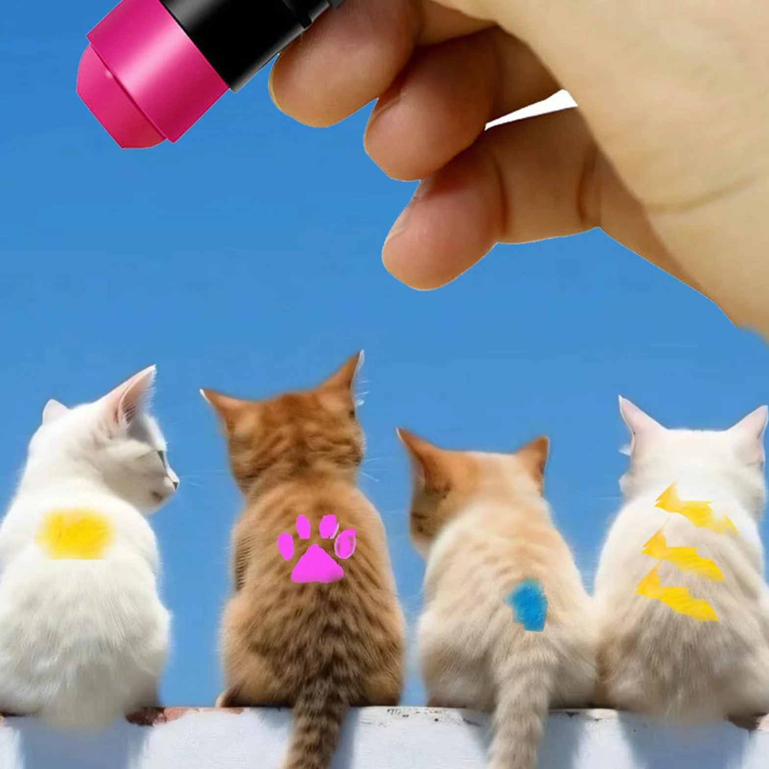 Marqueur de peinture lavable pour animaux de compagnie | Teinture temporaire non toxique pour chiens, chats, chevaux et bétail