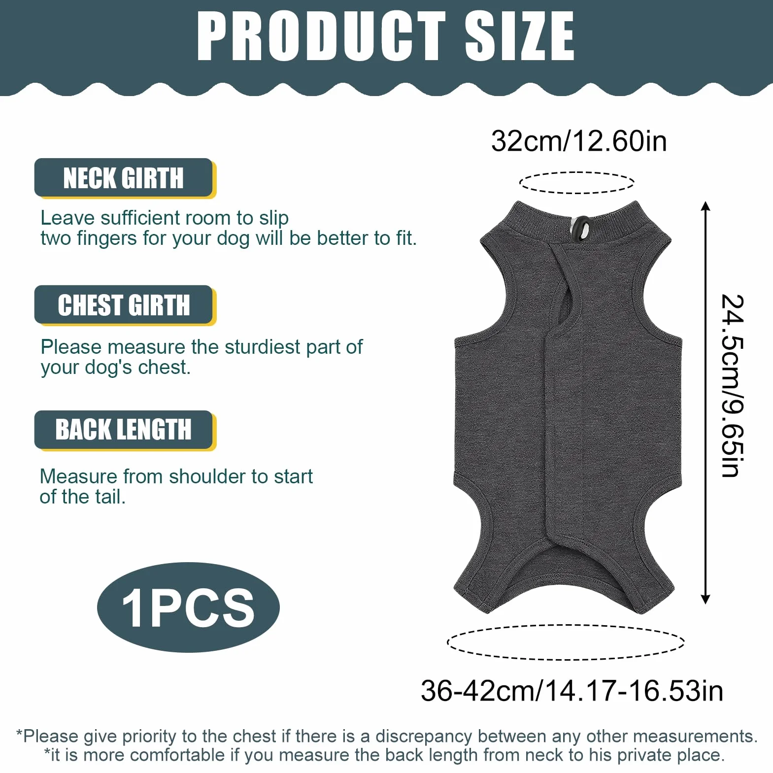 Body Chat Post Opératoire Femelle et Mâle, Gris M | Gilet de Récupération, Coton Doux, Alternative à la Collerette