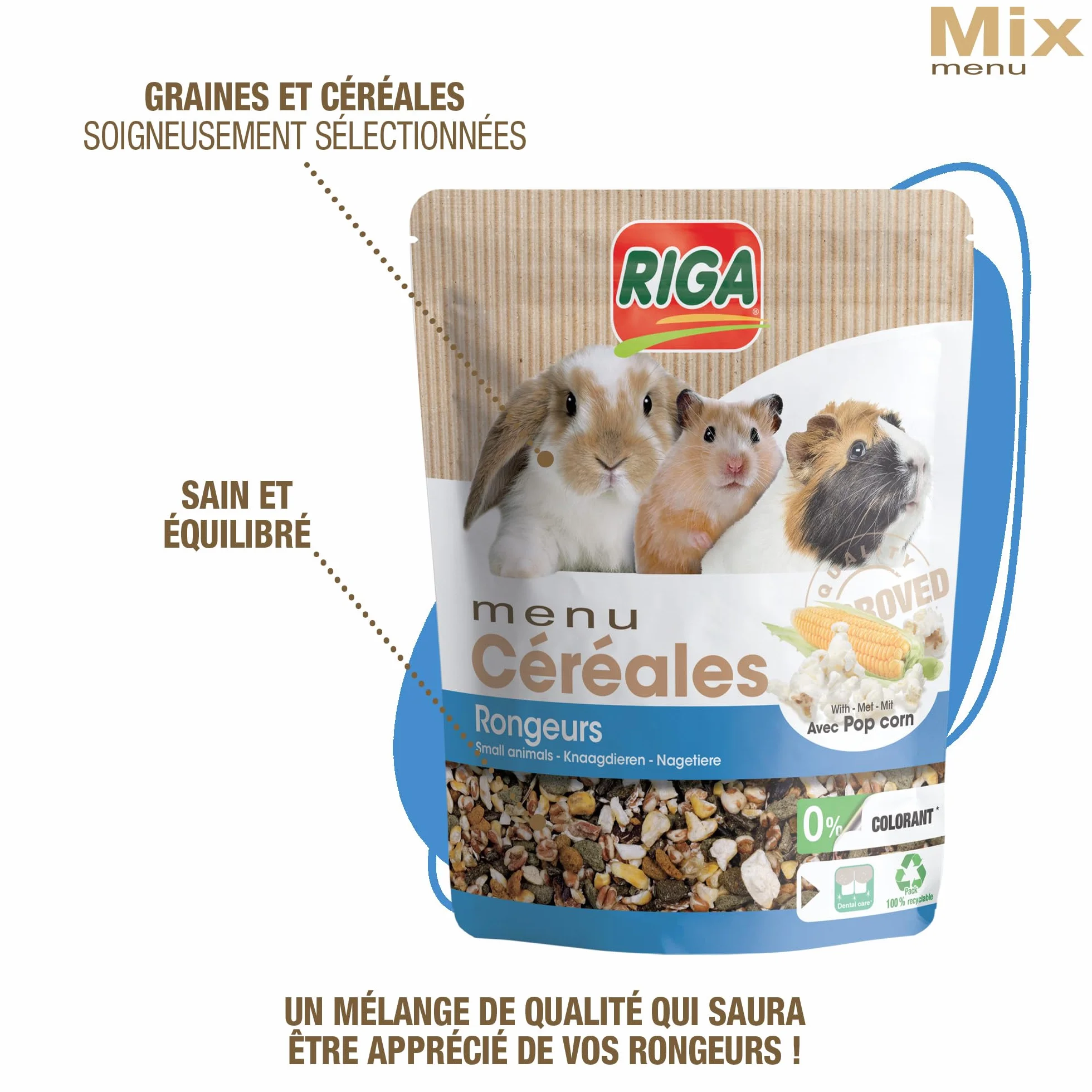 Menu Céréales Pop Corn Doypack 500 g