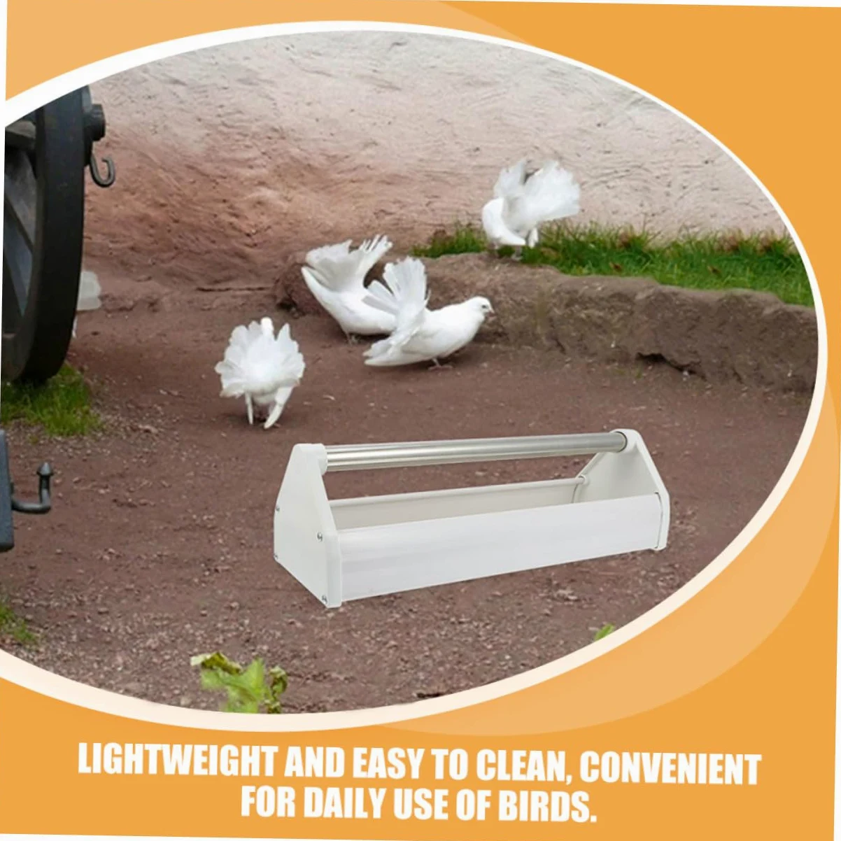 Homoyoyo Mangeoire pour Pigeons et Perruches en Plastique Résistant 40 Cm Lot de 2 pour Alimentation Intérieure et Extérieure Jardin Parc Oiseaux