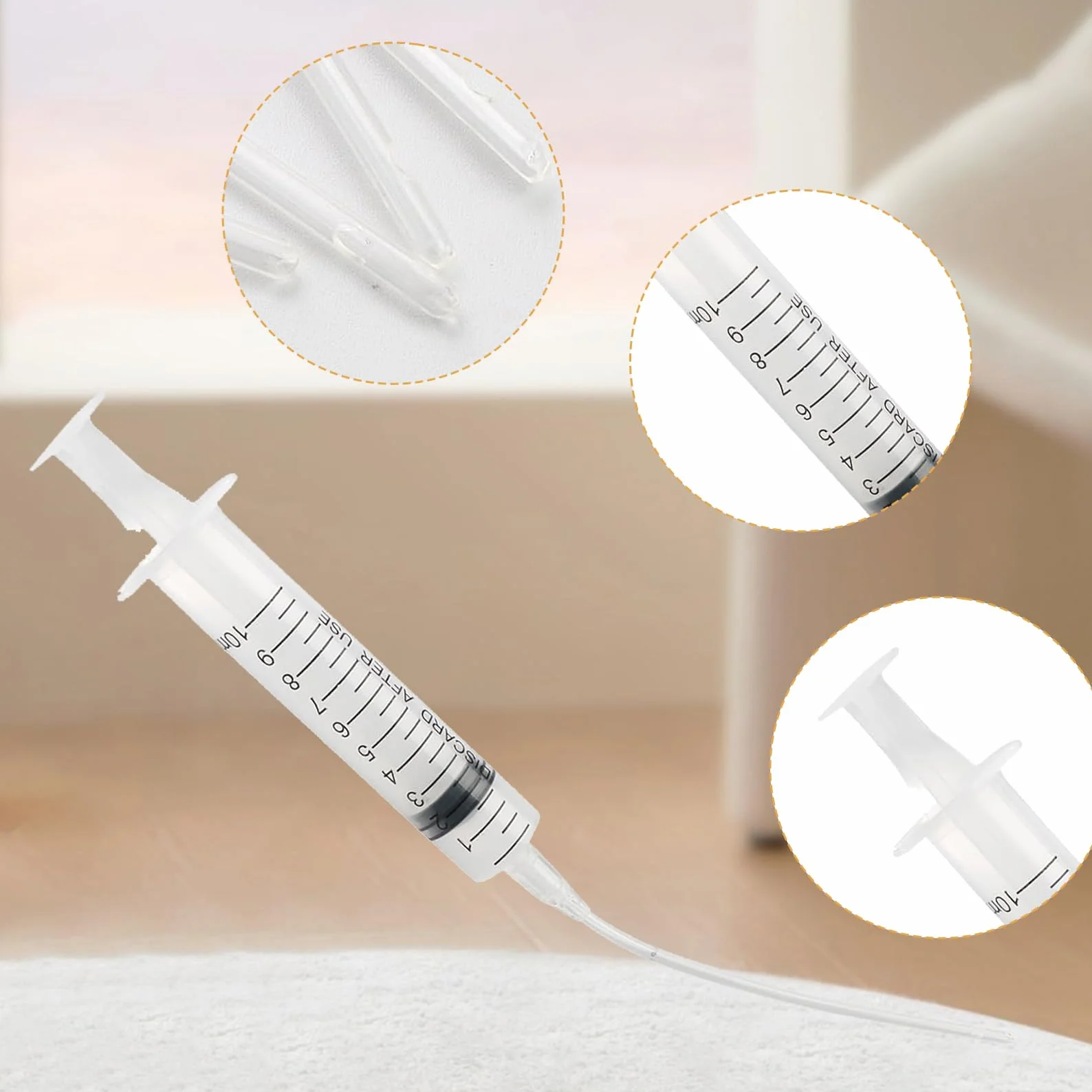 Seringue Alimentaire sans Aiguille Kit Nourrissage Oiseaux 10 Tubes Silicone Médical Graduation Réutilisable