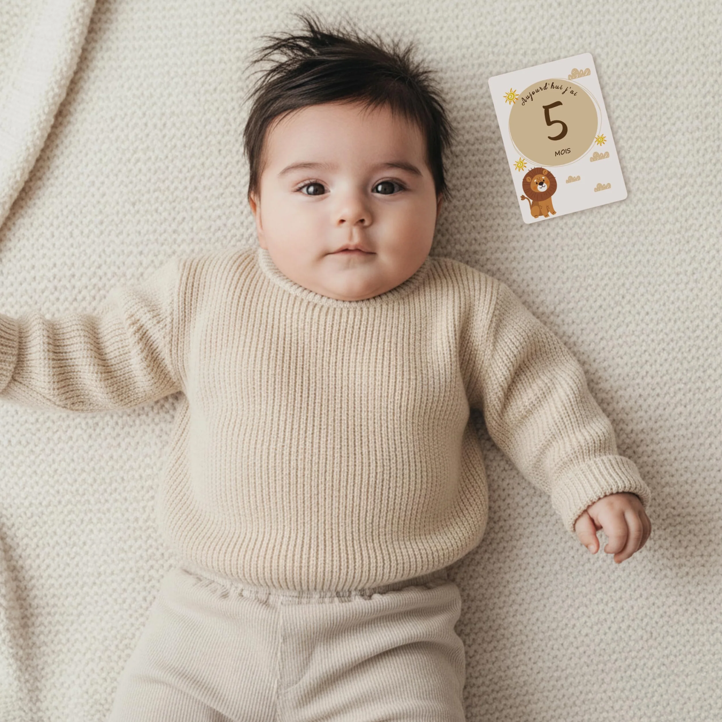 Jeu de cartes développement bébé 24 cartes étapes naissance à 1 an garçons filles