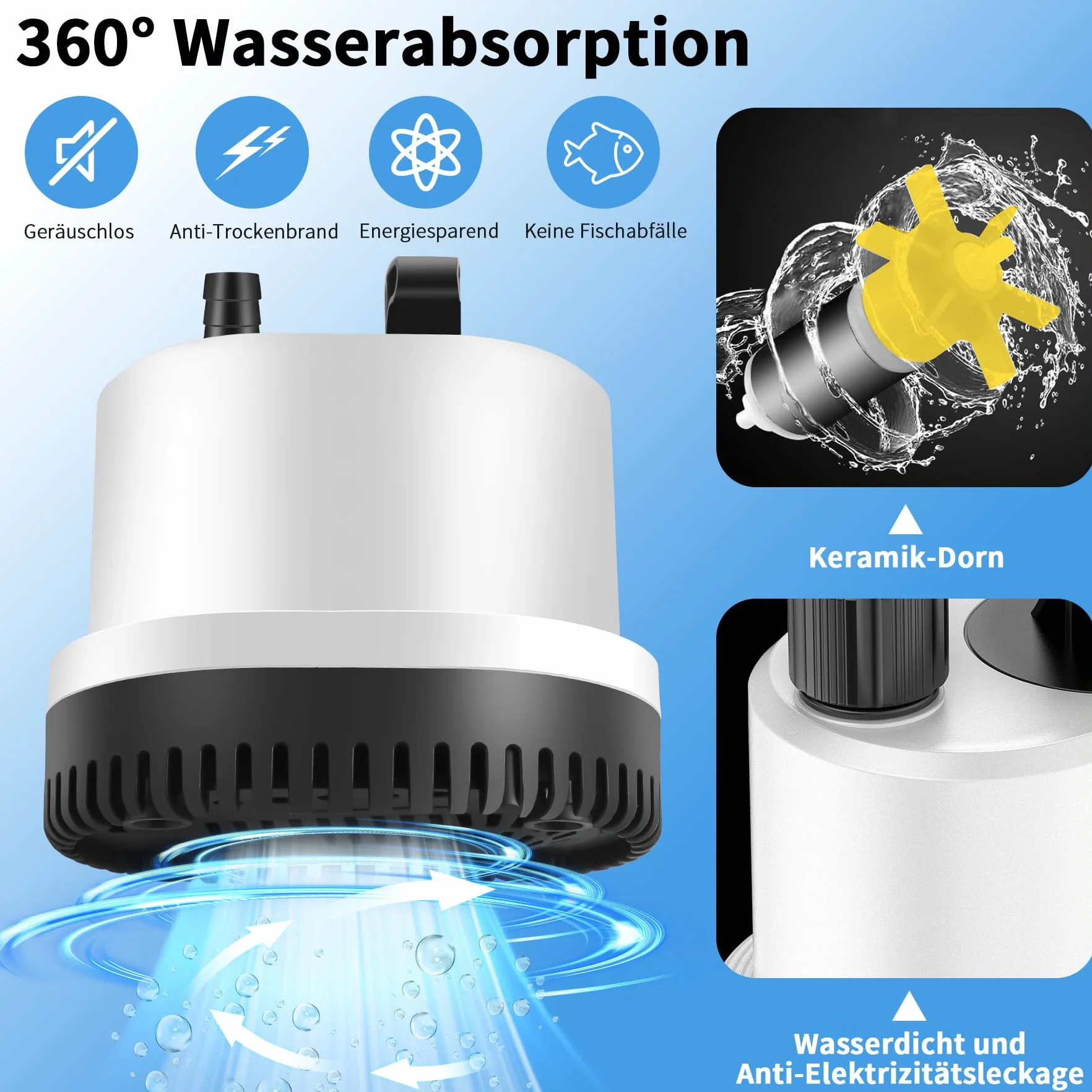 Forever Speed Pompa Zatapialna 2500L/H 40W Ultra Silent Akwarium Ogród Fontanna